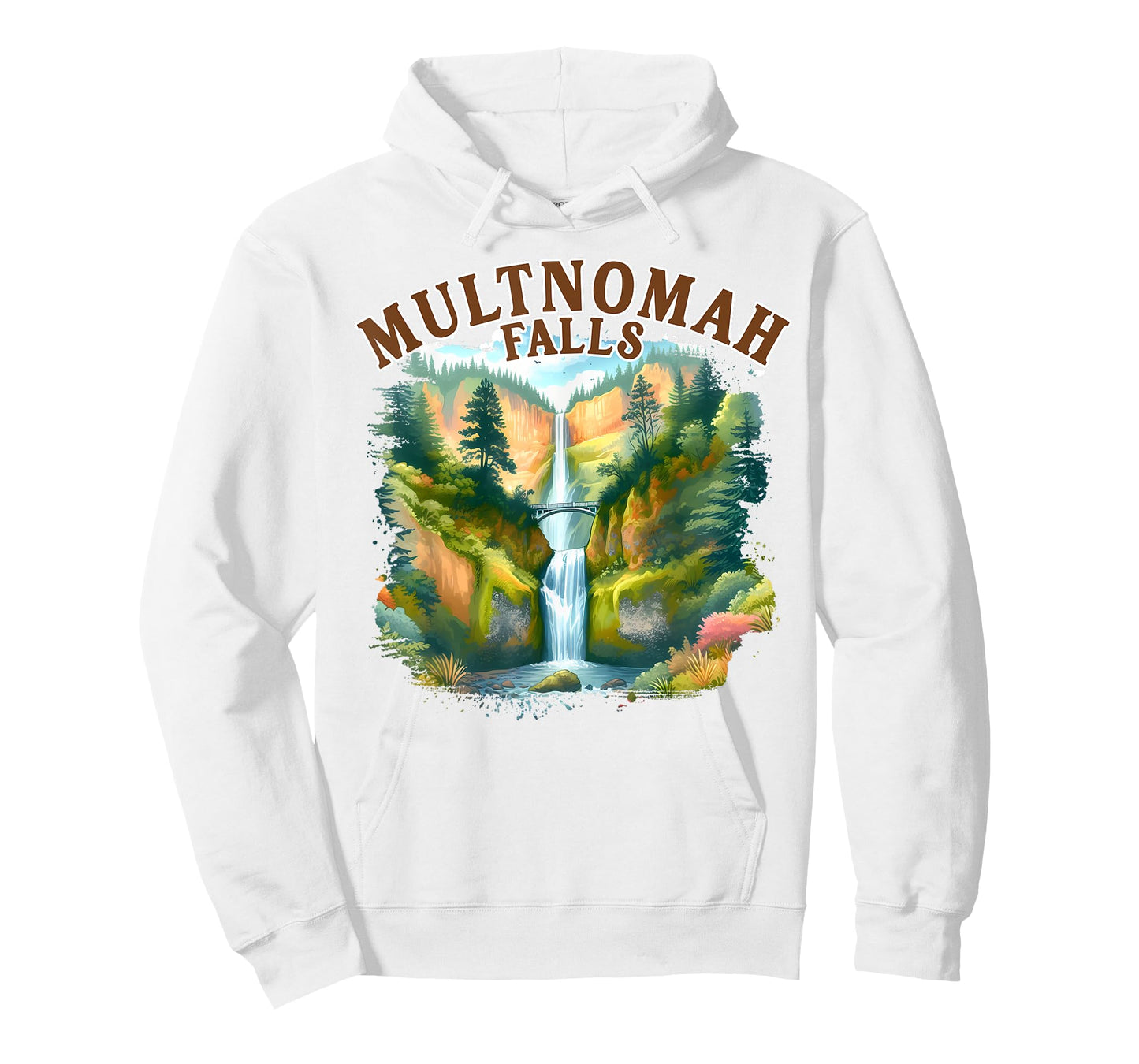 Multnomah Falls Waterfall Oregon Nature Exploring Travel T-Shirt