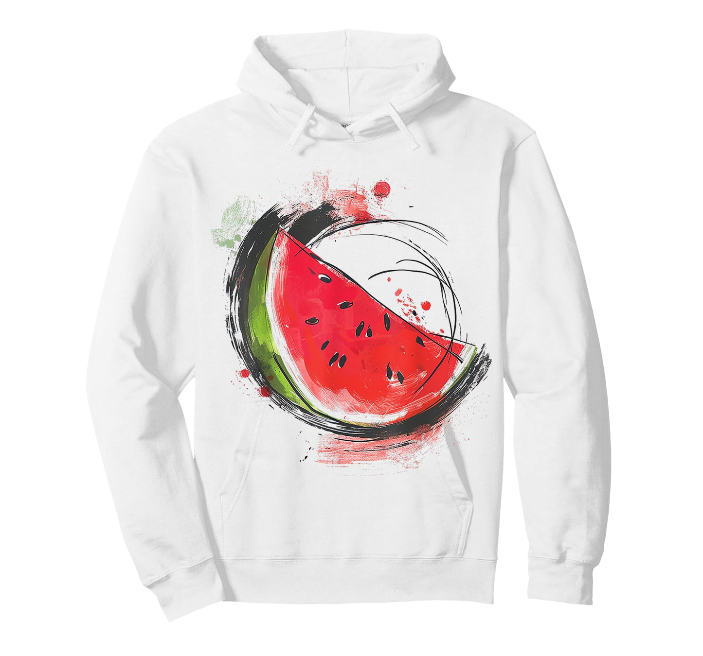 Watermelon Painting Motif Abstract Drawing Art Watermelon T-Shirt