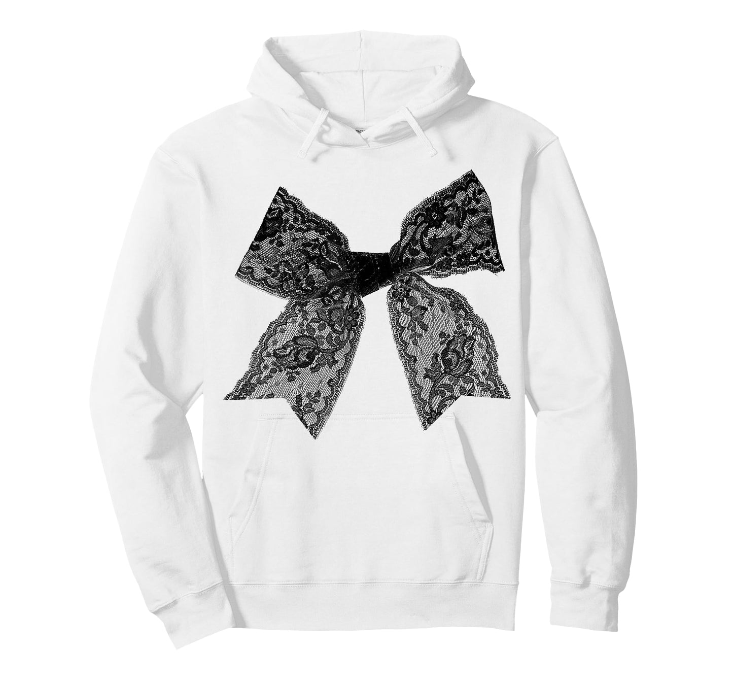 Vintage Black Lace Bow, Black Bow T-Shirt