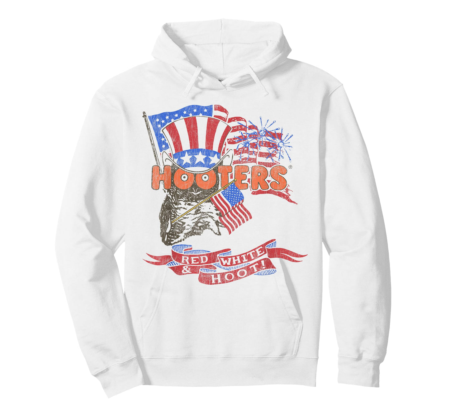 Hooters Red White and Hoot USA 4th of July American Flag T-Shirt