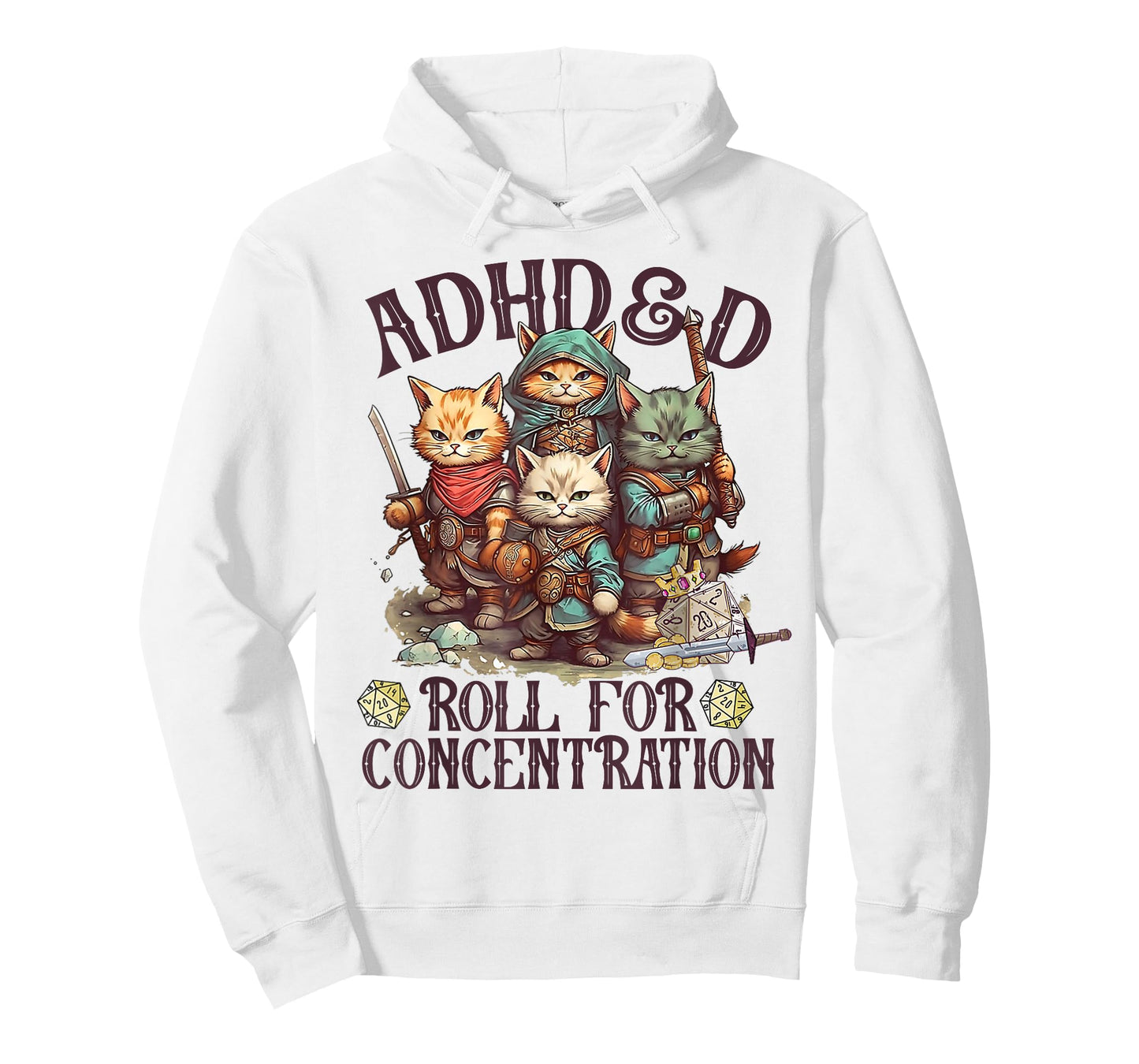 ADHD&D Roll for Concentration Lovely Gamers Vintage ADHD&D T-Shirt