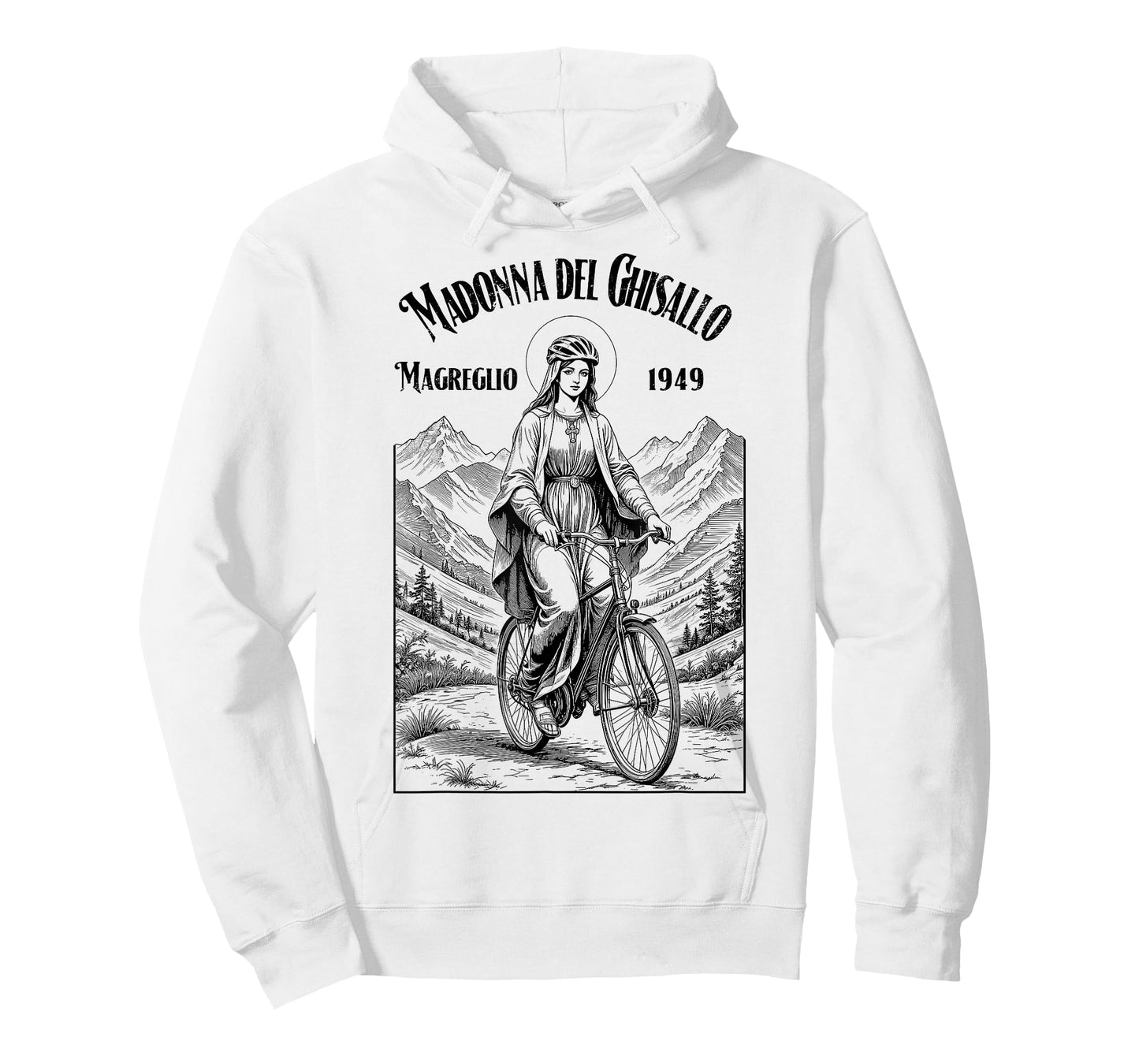 Cycling Cyclist Patron Saint Madonna del Ghisallo Bicycle T-Shirt
