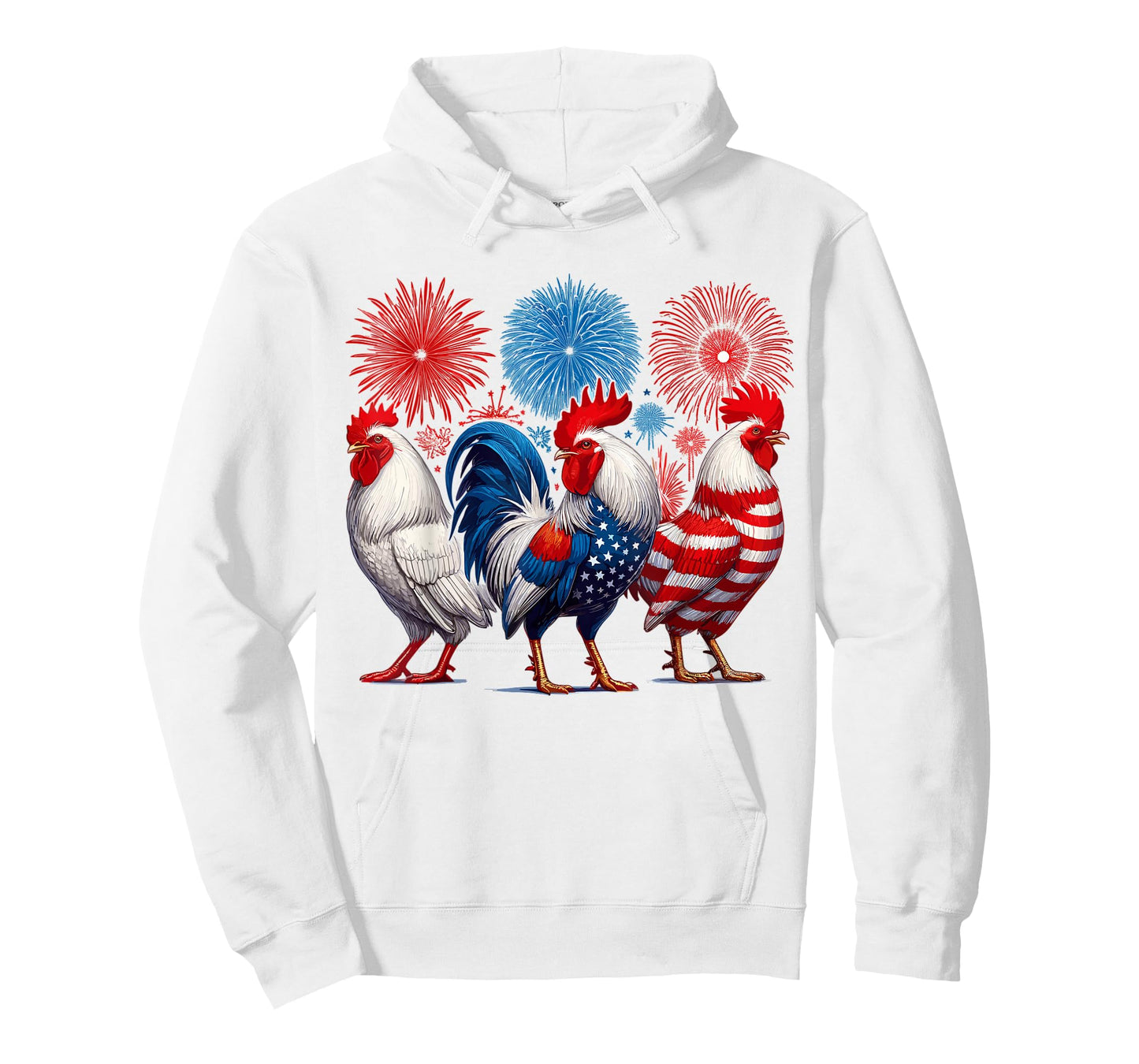 Chicken USA Flag Patriotic Chicken 4th of July T-Shirt