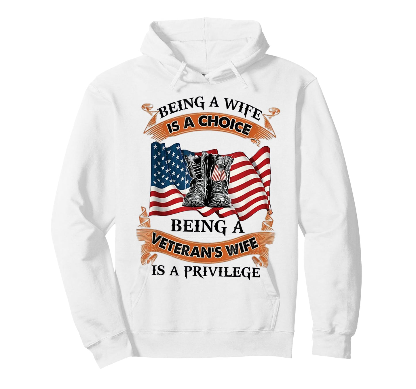 Being A Veteran's Wife Is A Privilege American Flag Boots T-Shirt