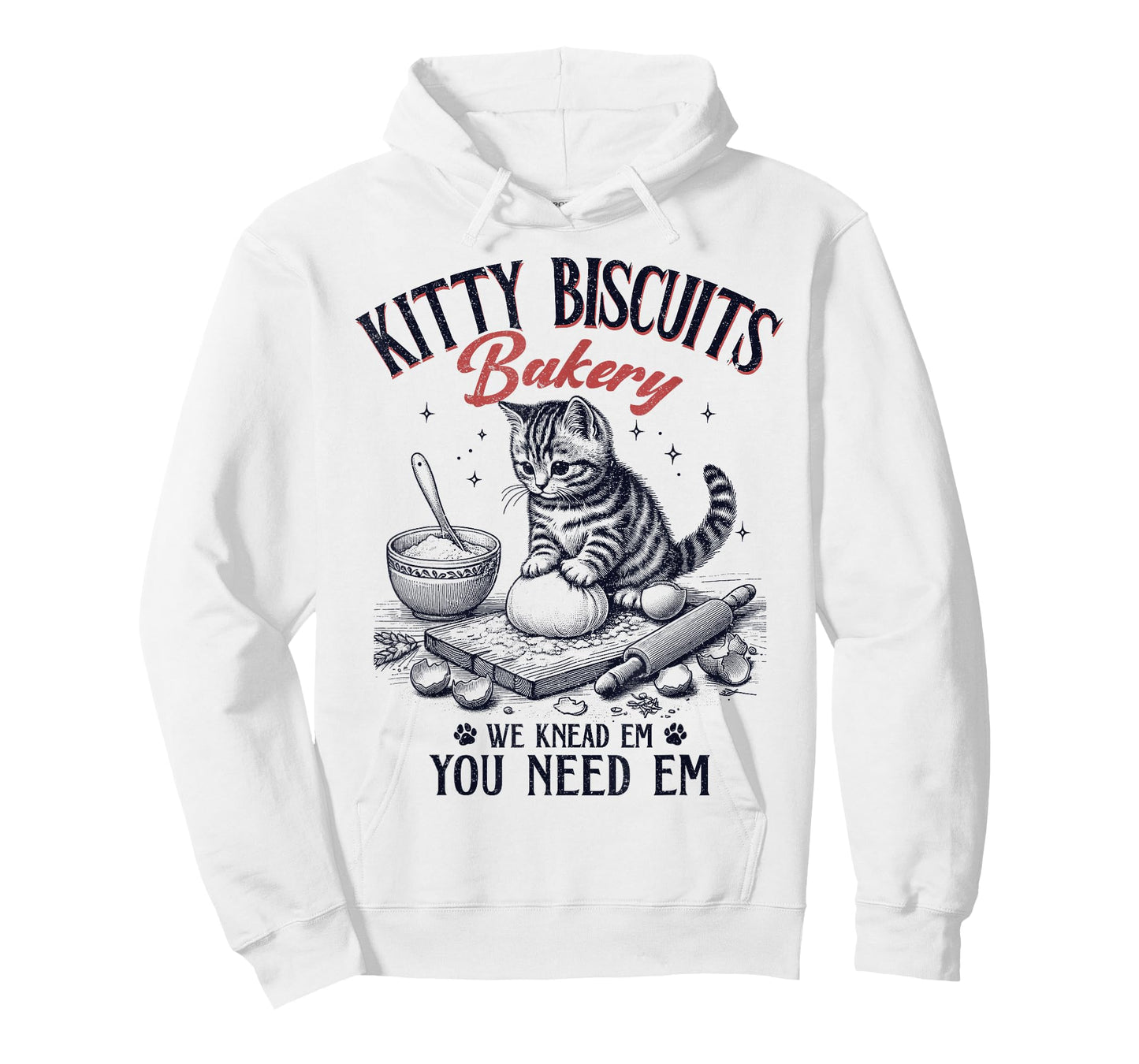 Cute Kitty Biscuits Bakery Vintage T-Shirt