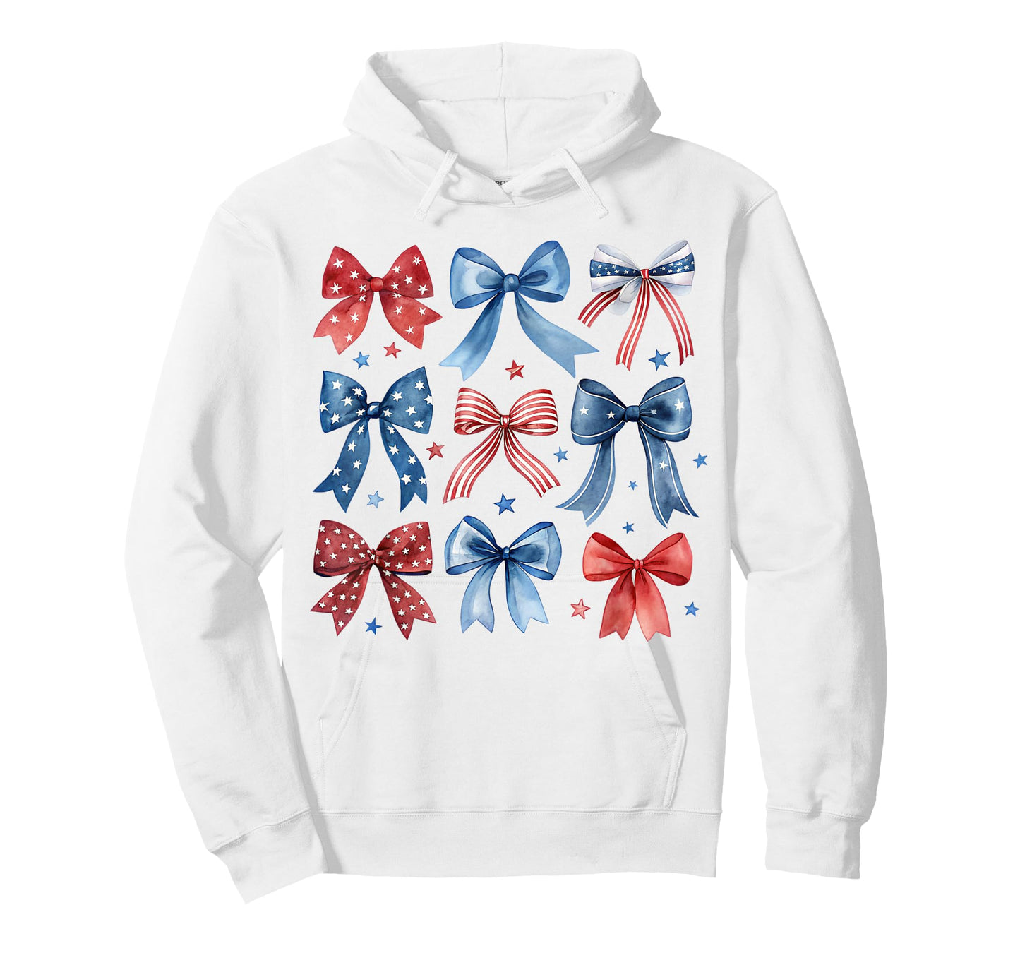 Vintage USA Bow in Red White Blue for Patriotic 4th of July T-Shirt