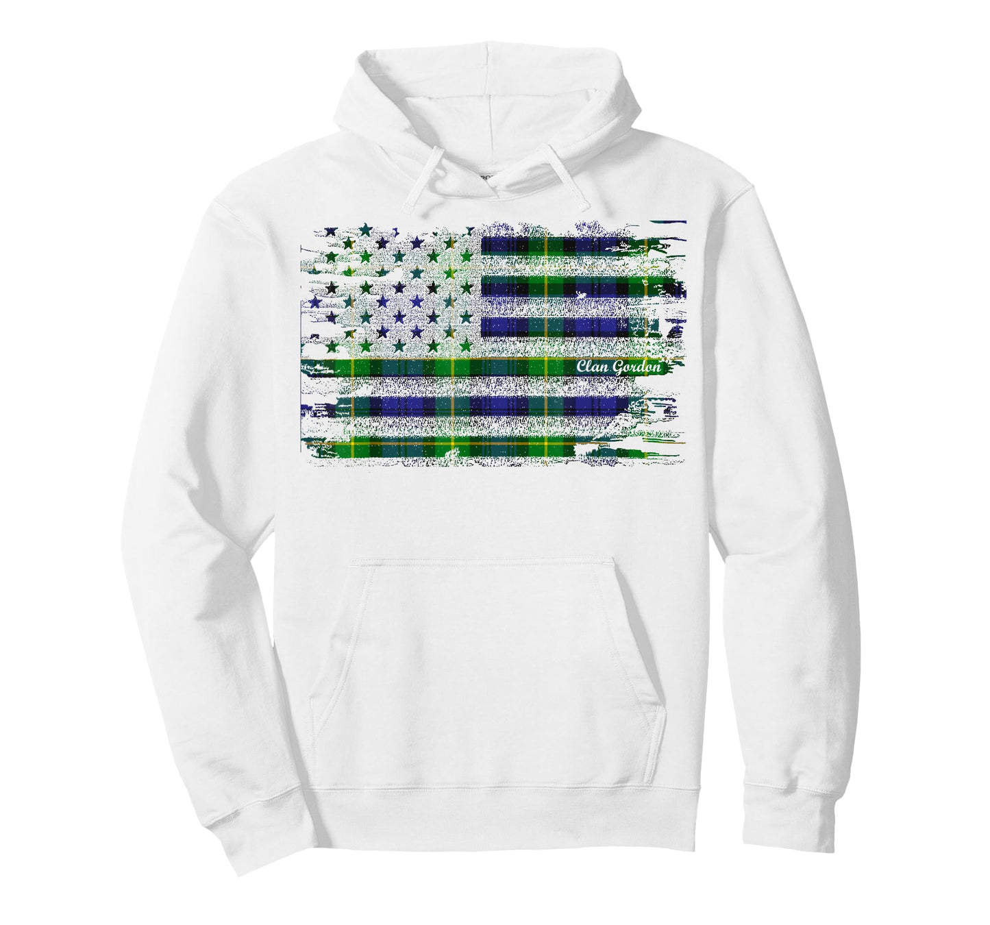 Clan Gordon American Flag Scottish tartan shirt T-Shirt