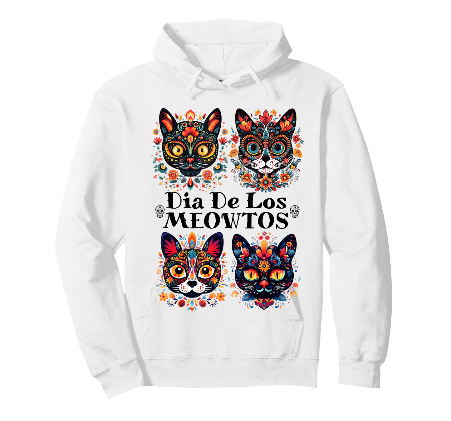Sugar Skull Cats Dia De Los Meowtos Muertos Day of the Dead T-Shirt