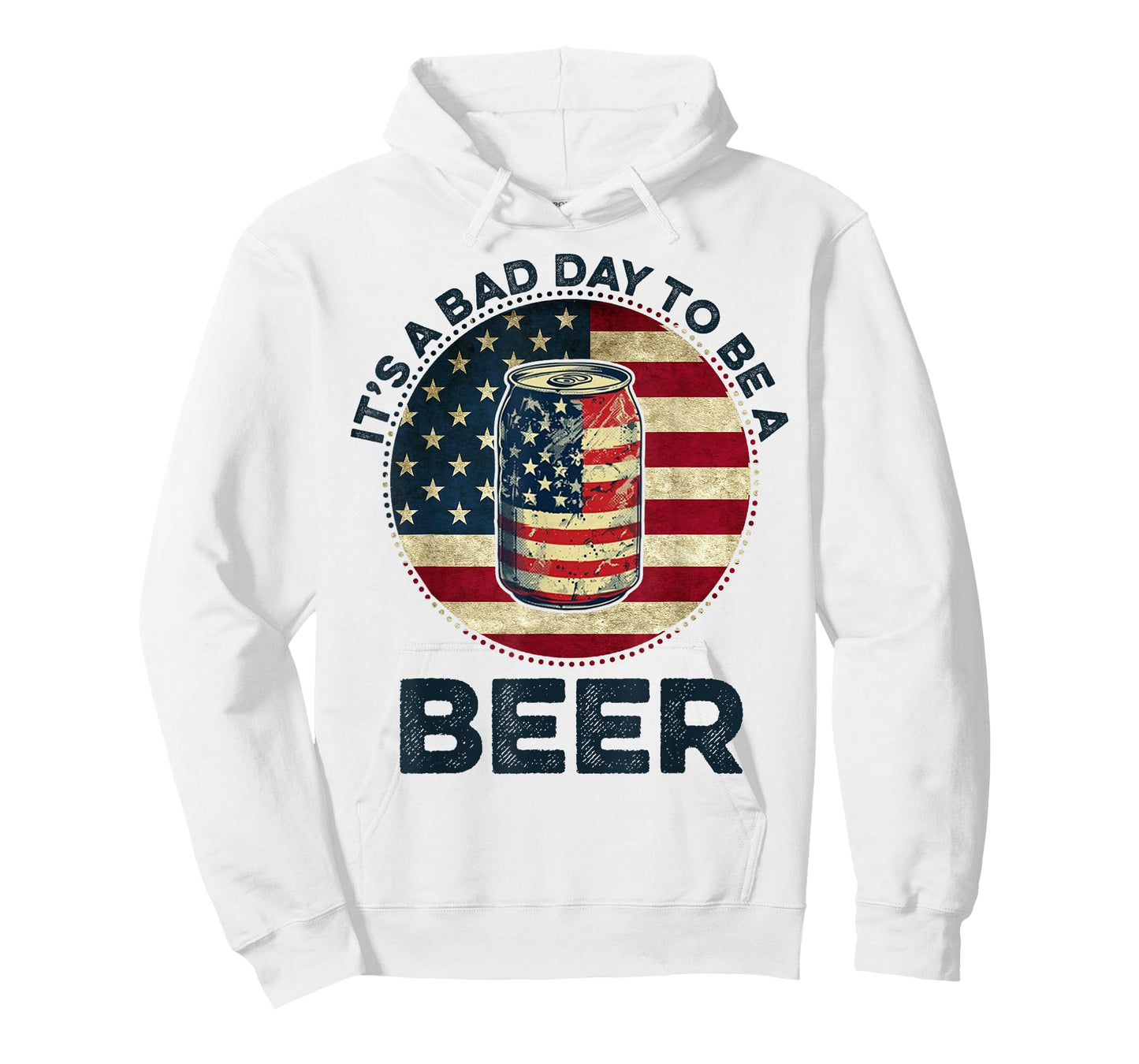 American Flag Beer Glass It's a Bad Day to Be a Beer Vintage T-Shirt