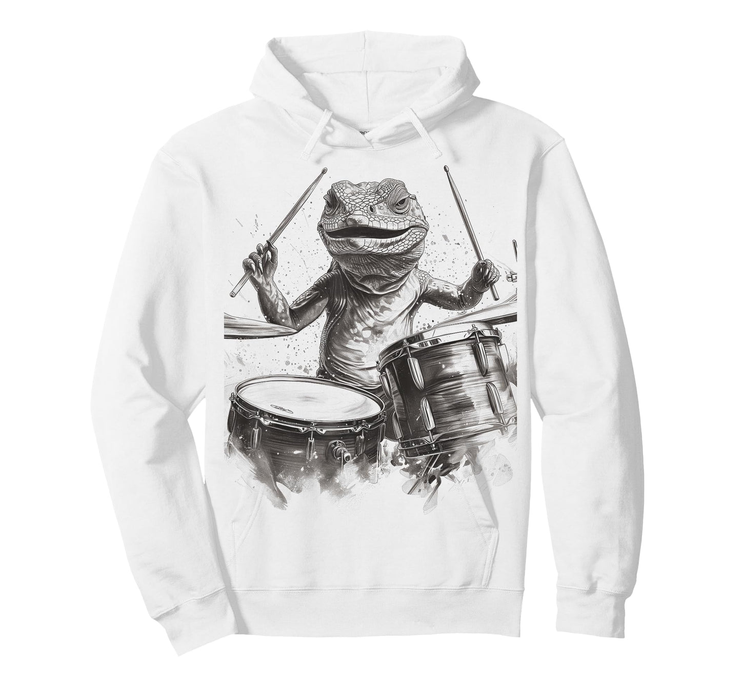 Drumming Lizard Funny Reptile Drummer TEEMONGOUS T-Shirt