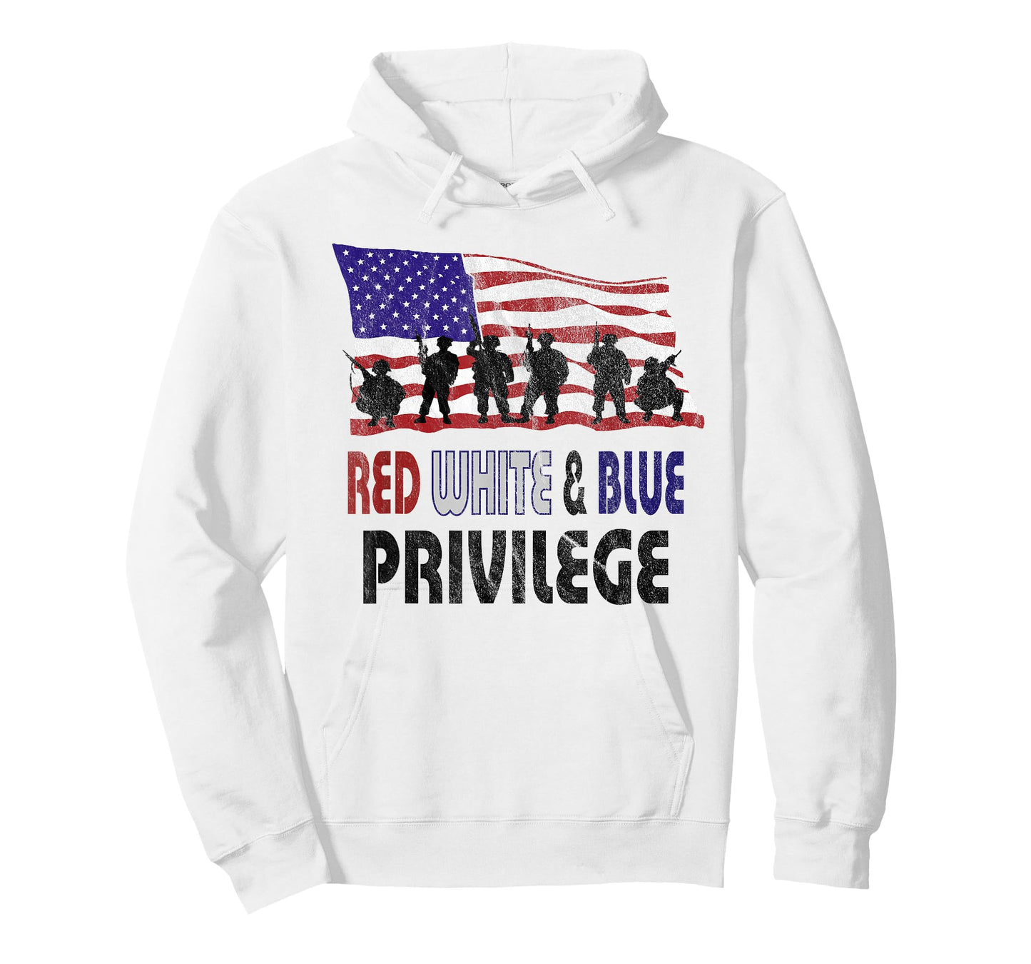 Red White & Blue Privilege Veteran's Day T-Shirt Vets T-Shirt