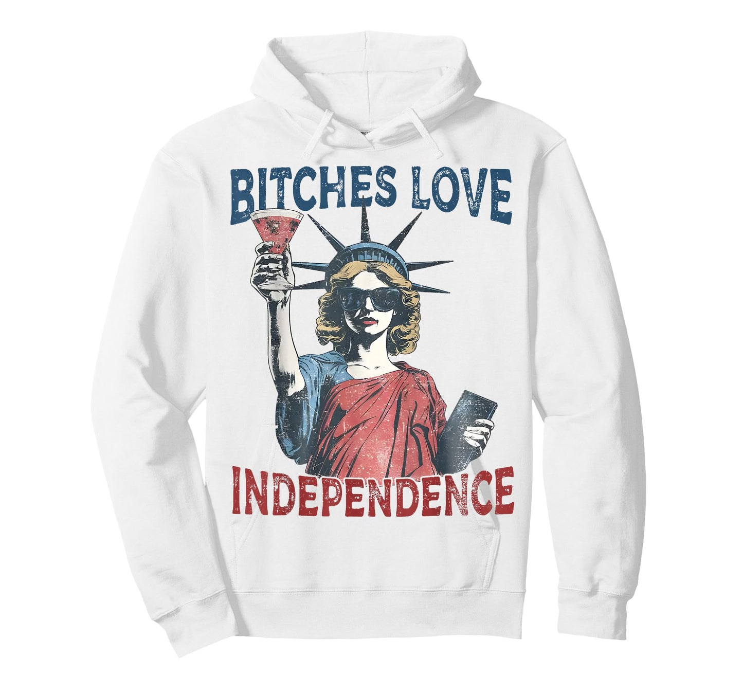 Retro Bitches Love Independence Funny 4th of July T-Shirt