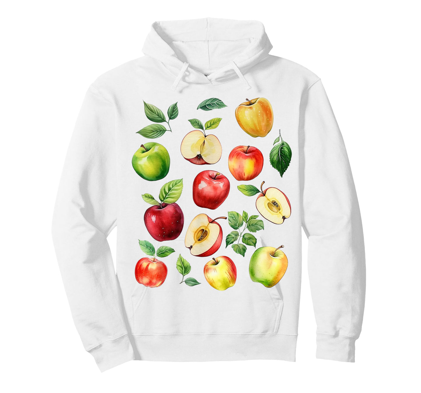 Apple Picking Farmer Apple Varieties Watercolor Farm Fresh T-Shirt