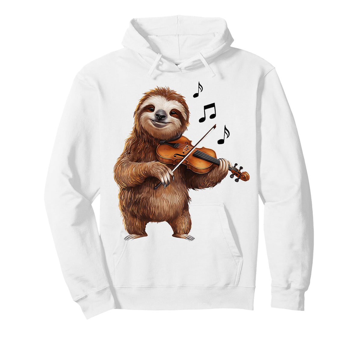 Funny Musician Violinist Cute Sloth Playing Violin T-Shirt
