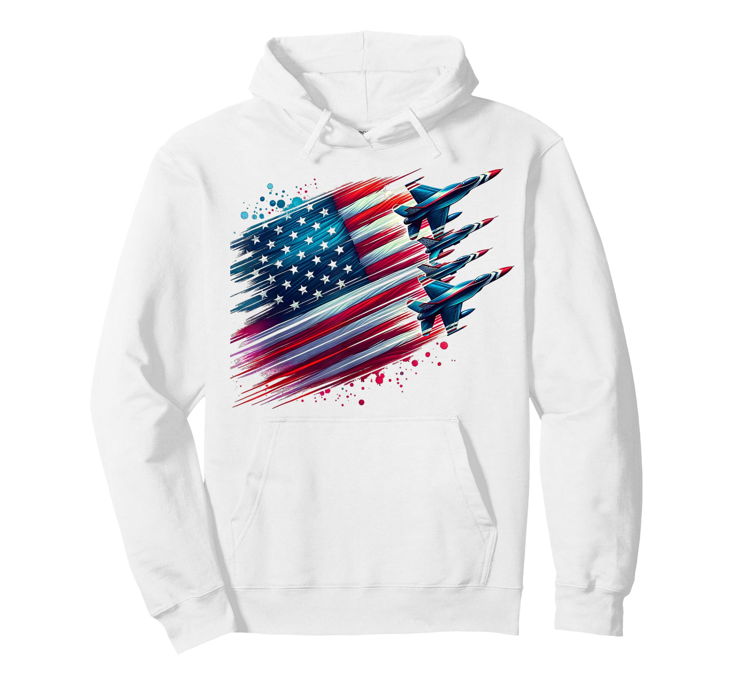 Flying Jets American Flag USA Patriotic 4th of July T-Shirt