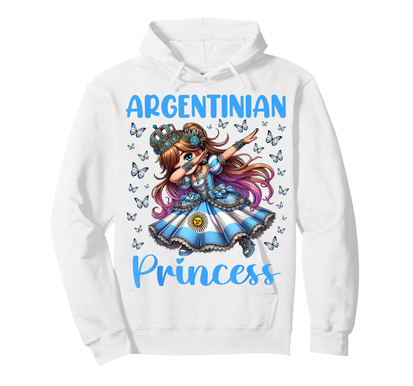 Argentinian Princess Dab Girl Flag Dress Culture for Kids T-Shirt