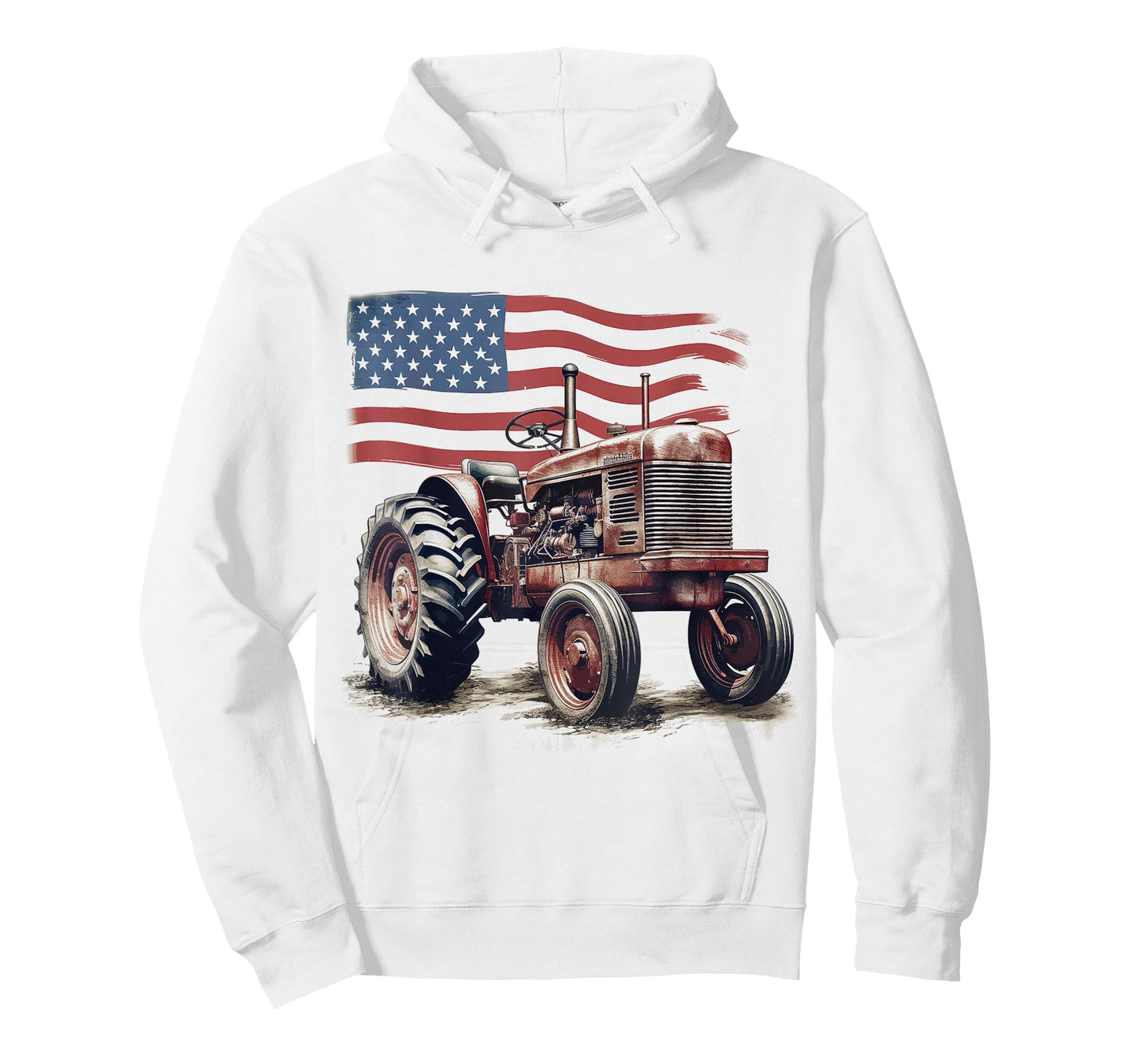 Patriotic Tractor American Flag Tractor Farmer Farm Men Boys T-Shirt