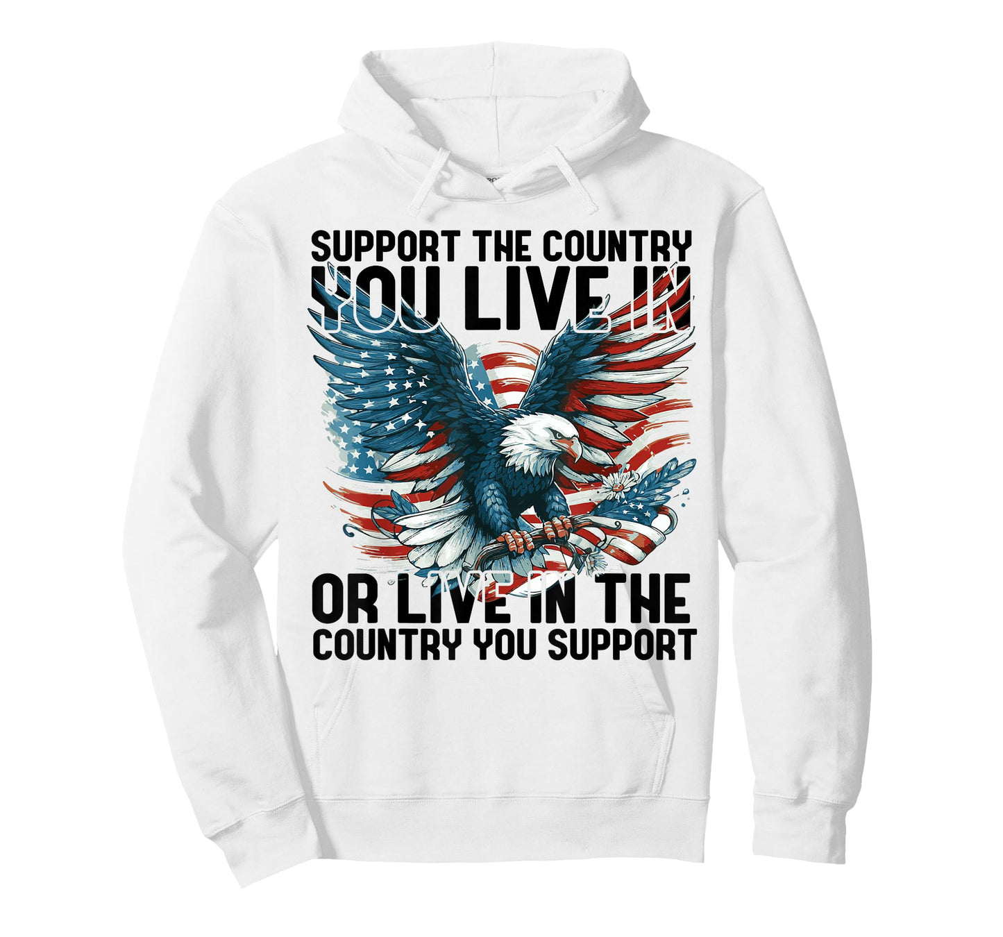 4th of July American Flag Support The Country You Live in T-Shirt