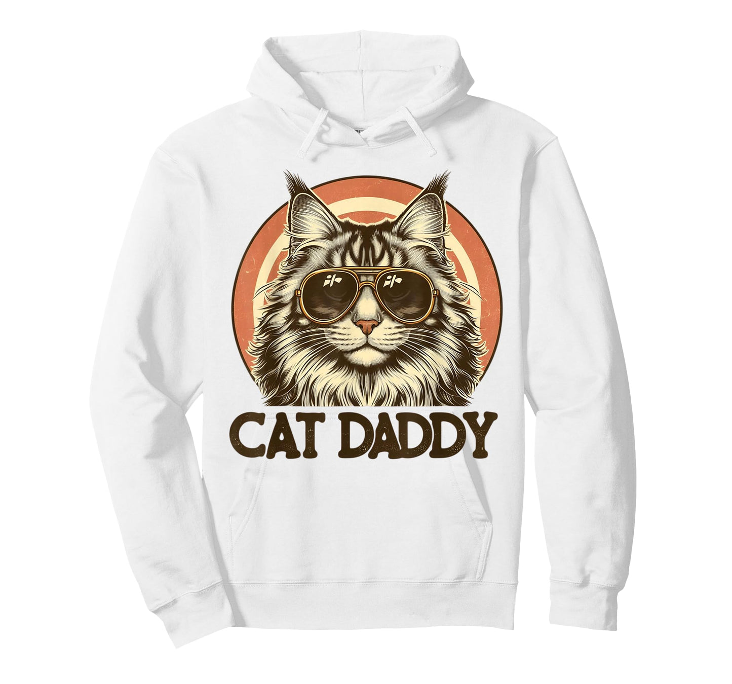 Cat Daddy Cool Maine Coon Cat Father's Day Retro Cat Dad T-Shirt