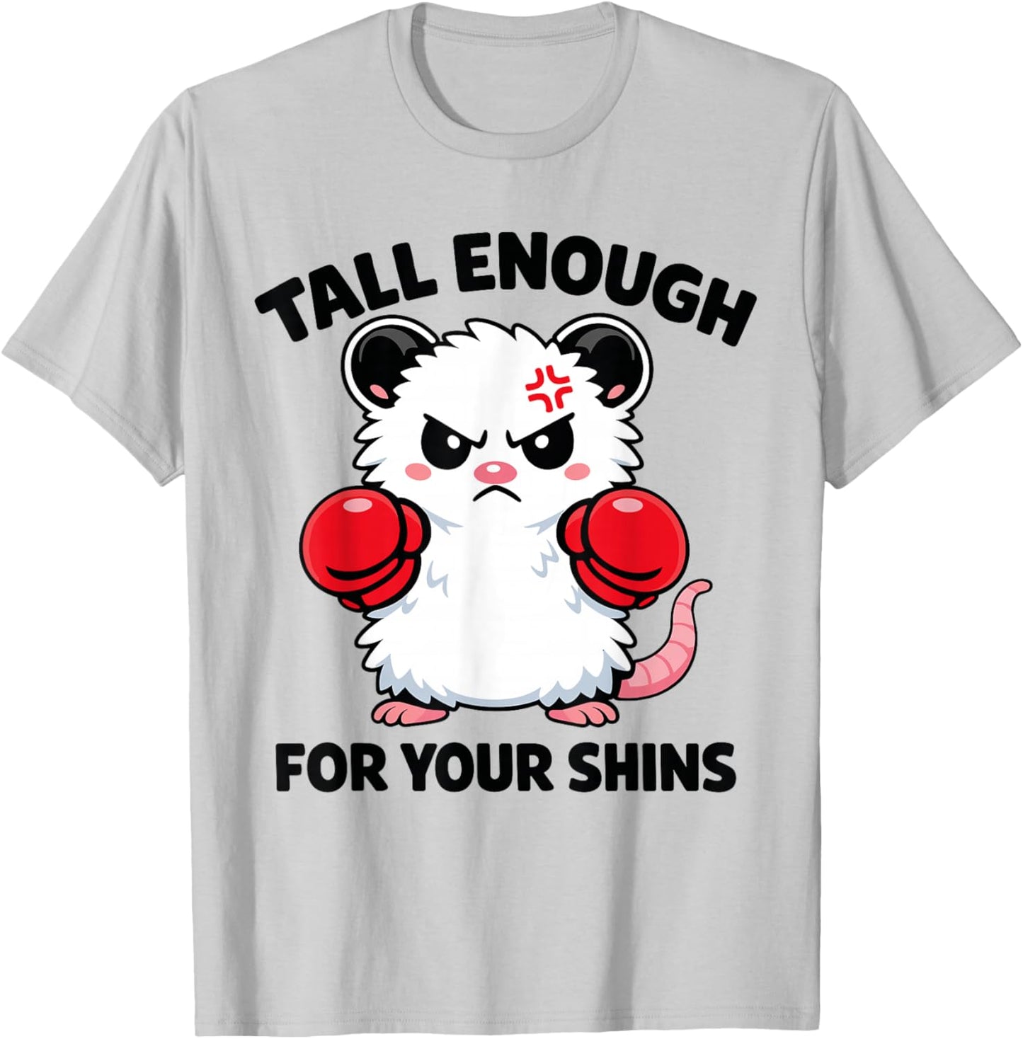 Tall Enough for Your Shins - Funny Possum Meme T-Shirt - T-Shirt | Ash