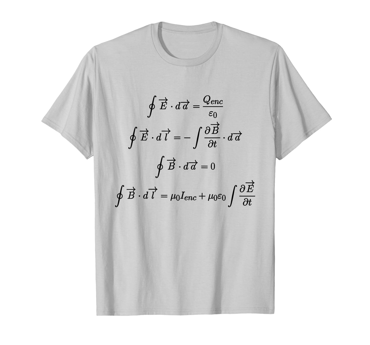 Maxwell's Equations Integral Form Science and Math T Shirts T-Shirt