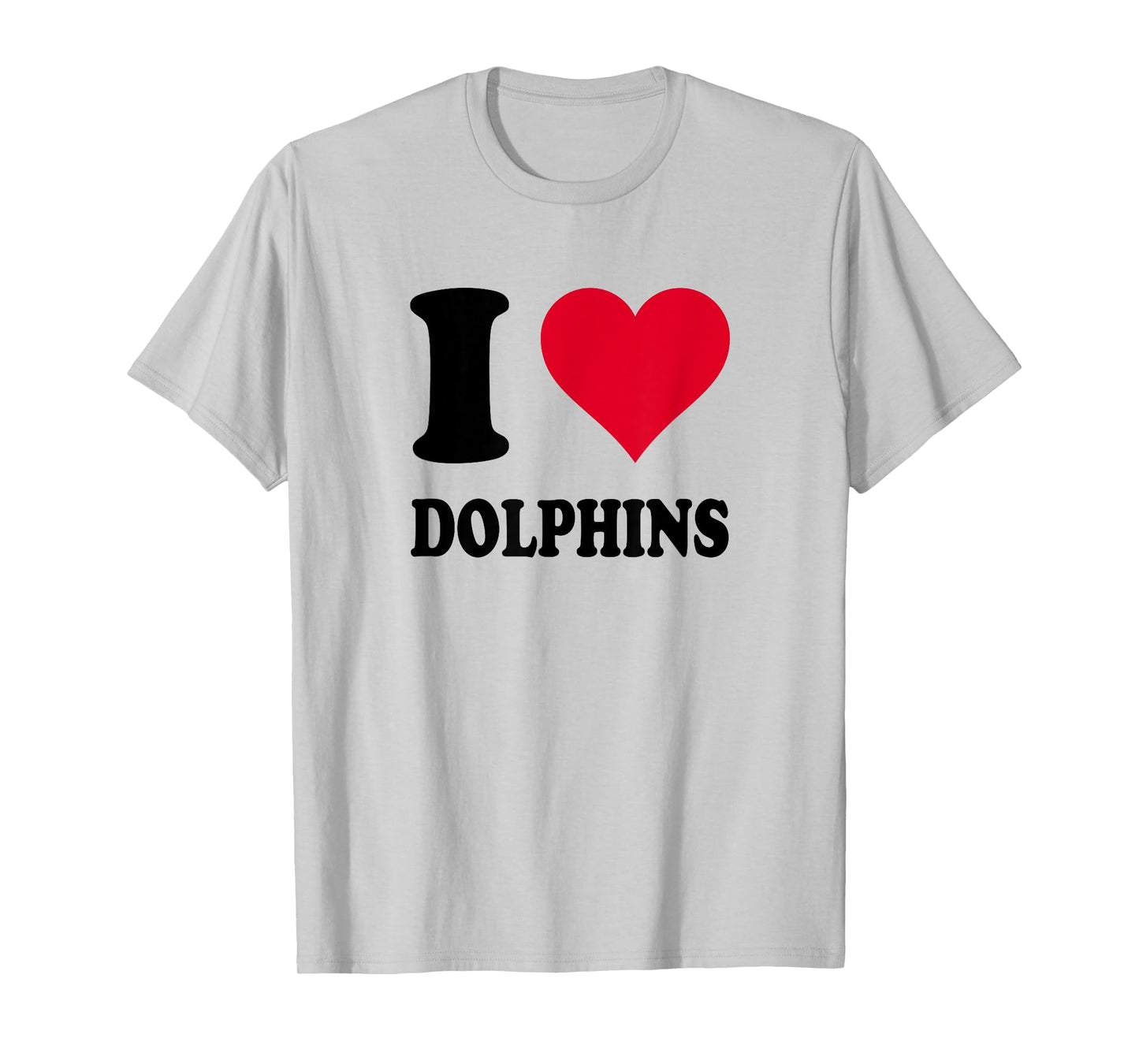 Red Heart I Love Dolphins T-Shirt