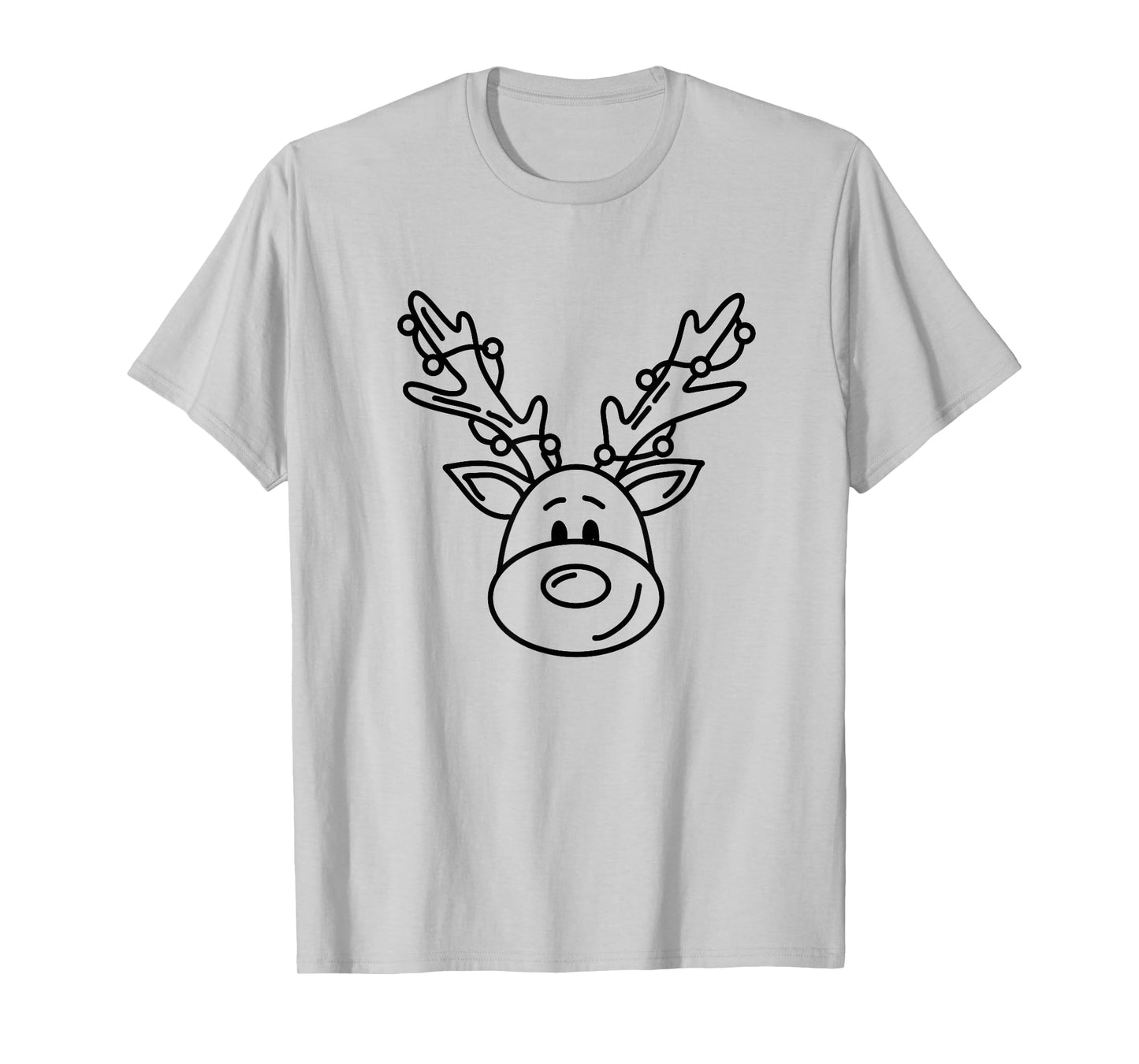 Christmas Funny Reindeer Color Your Own Craft for Kids T-Shirt