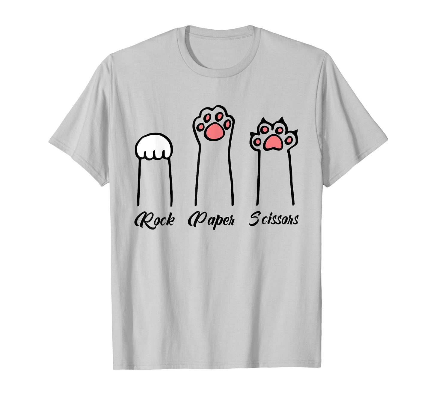 Rock Paper Scissors Cat Paws T-Shirt for Men Women