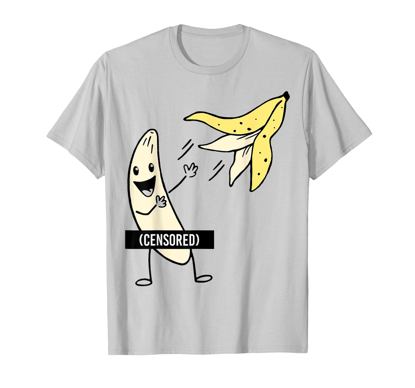 Censored Banana Throwing Off His Peel T-Shirt