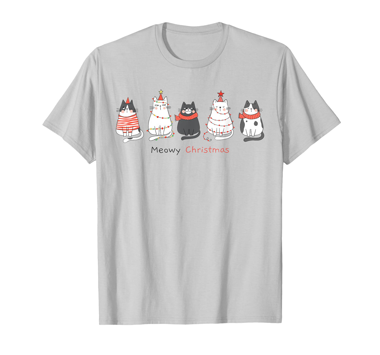Funny Christmas Cats - Matching Family Meowy Pajamas Catmas T-Shirt