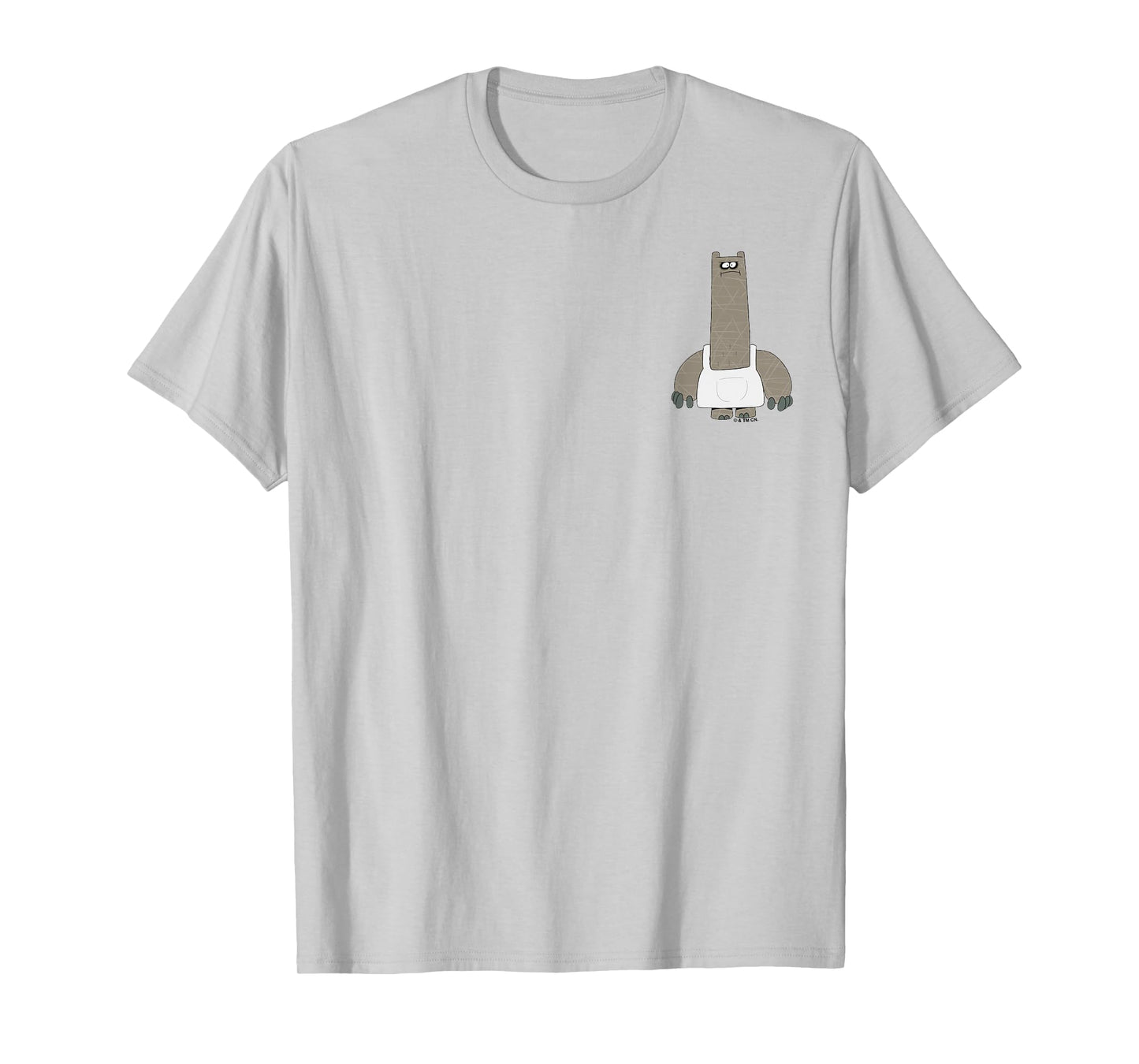 Chowder Shnitzel Angry Pose Full Body Shot Pocket Logo T-Shirt