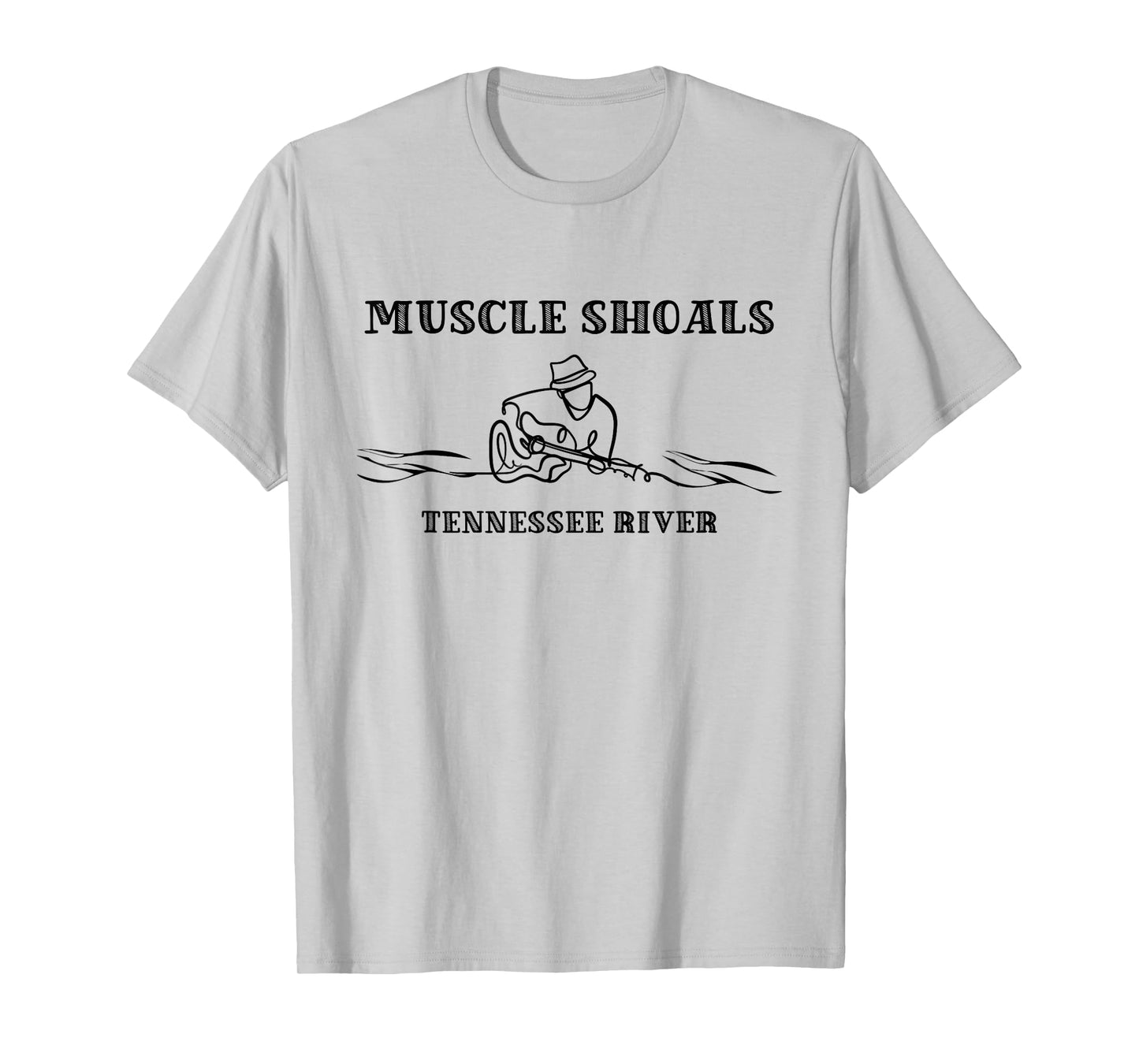 Muscle Shoals Alabama AL Guitar Player On River Music City T-Shirt