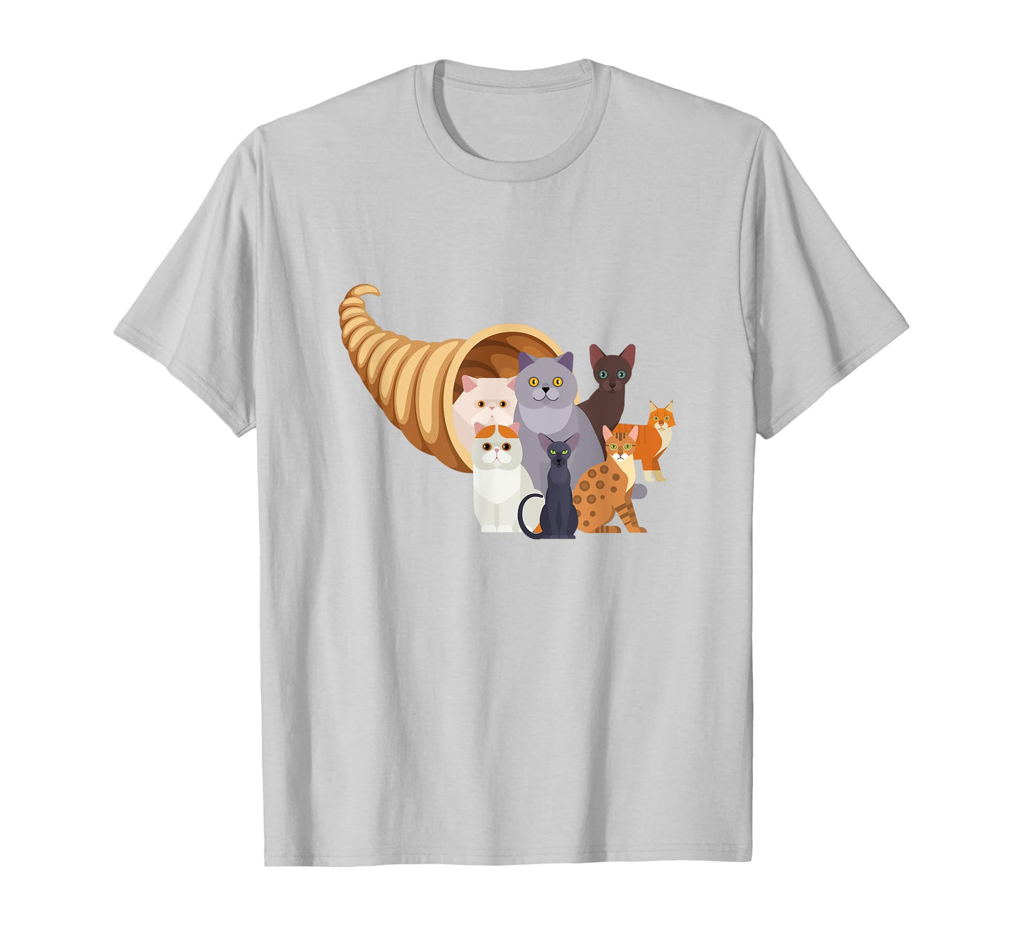 Catucopia Cats Cornucopia T-Shirt Trendy Funny Thanksgiving T-Shirt