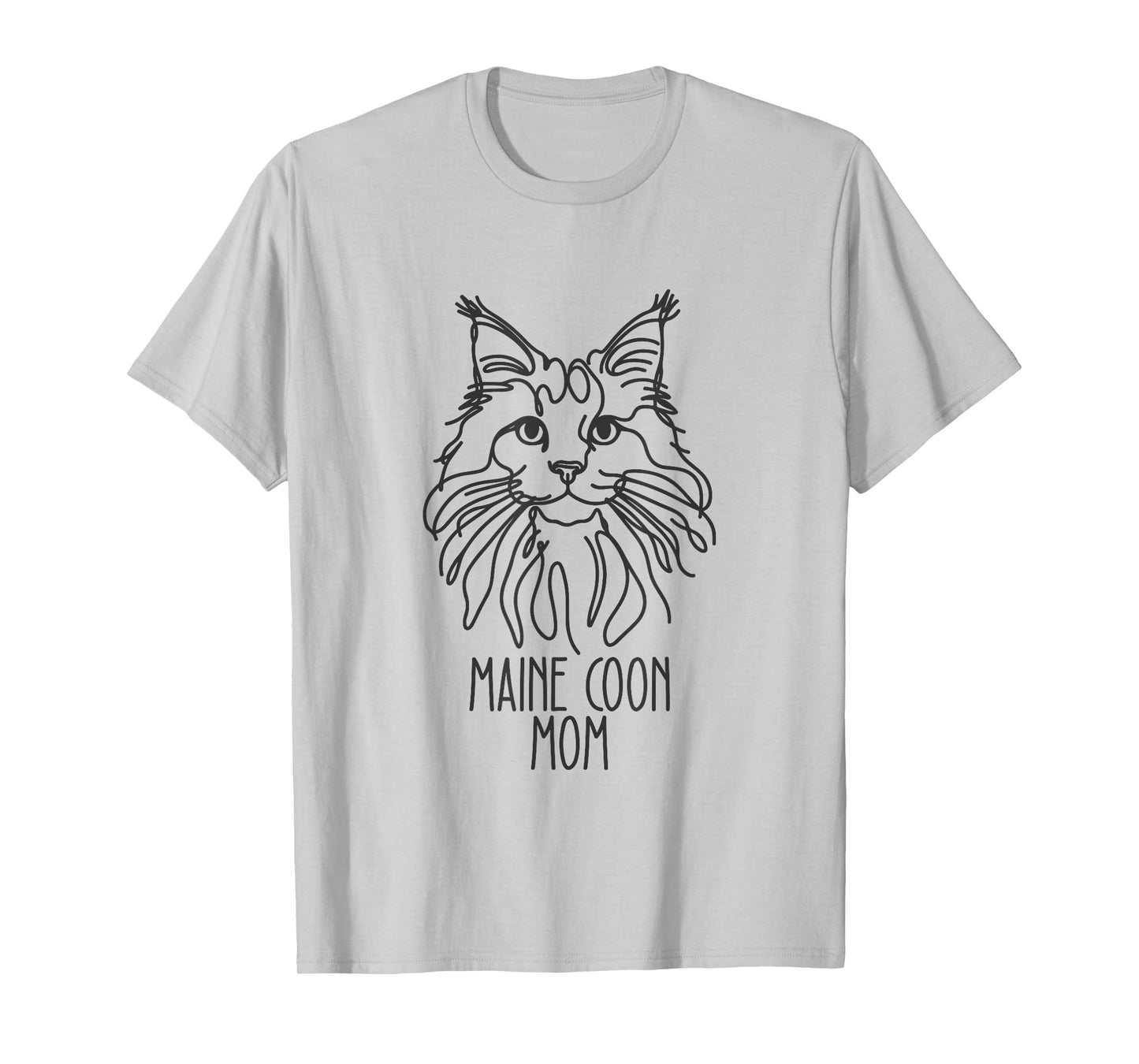 Line Art Best Cat Mom Women - Maine Coon Cat T-Shirt