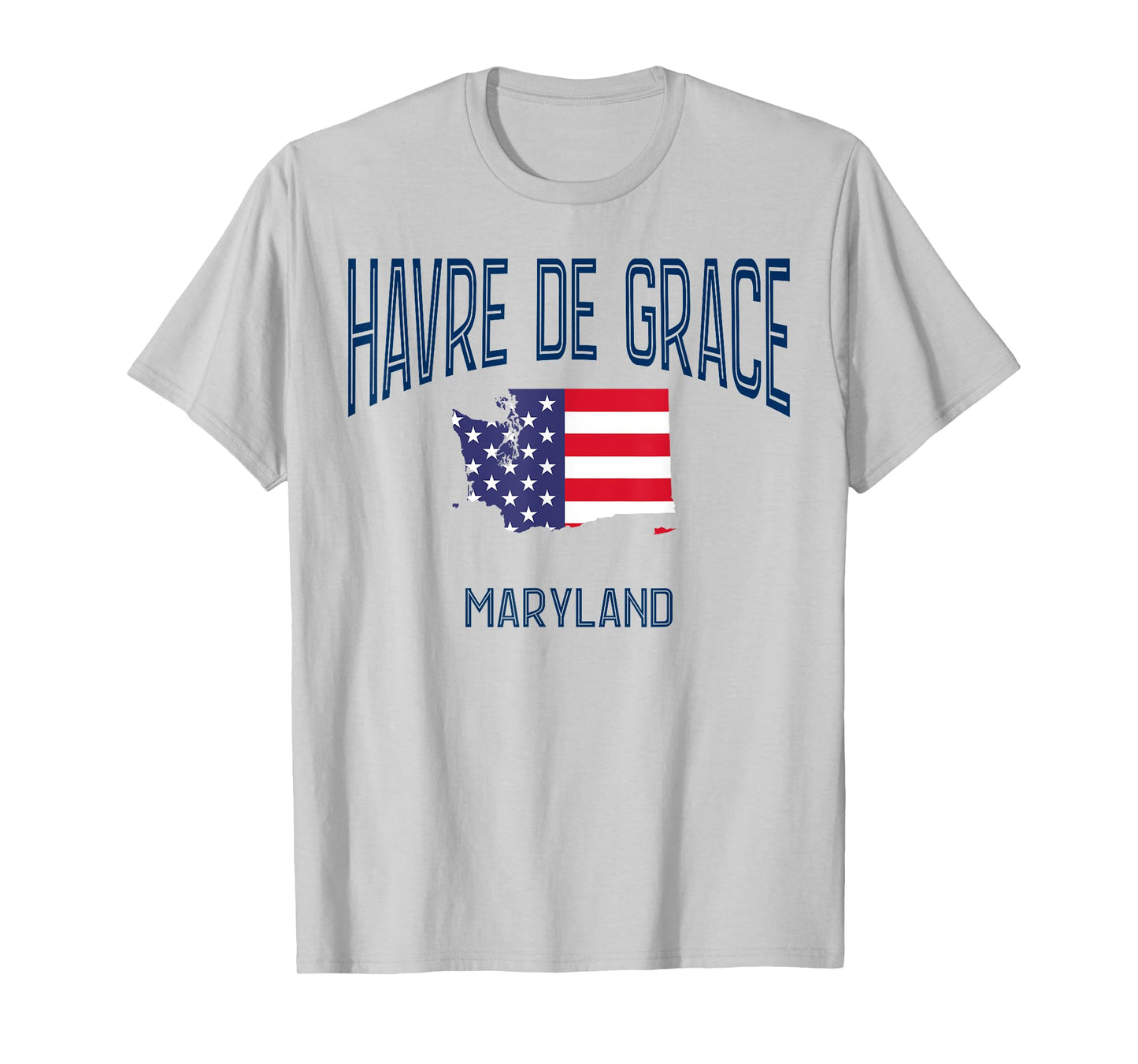 Havre de Grace Maryland MD Athletic Retro USA Flag Women Kids Men T-Shirt