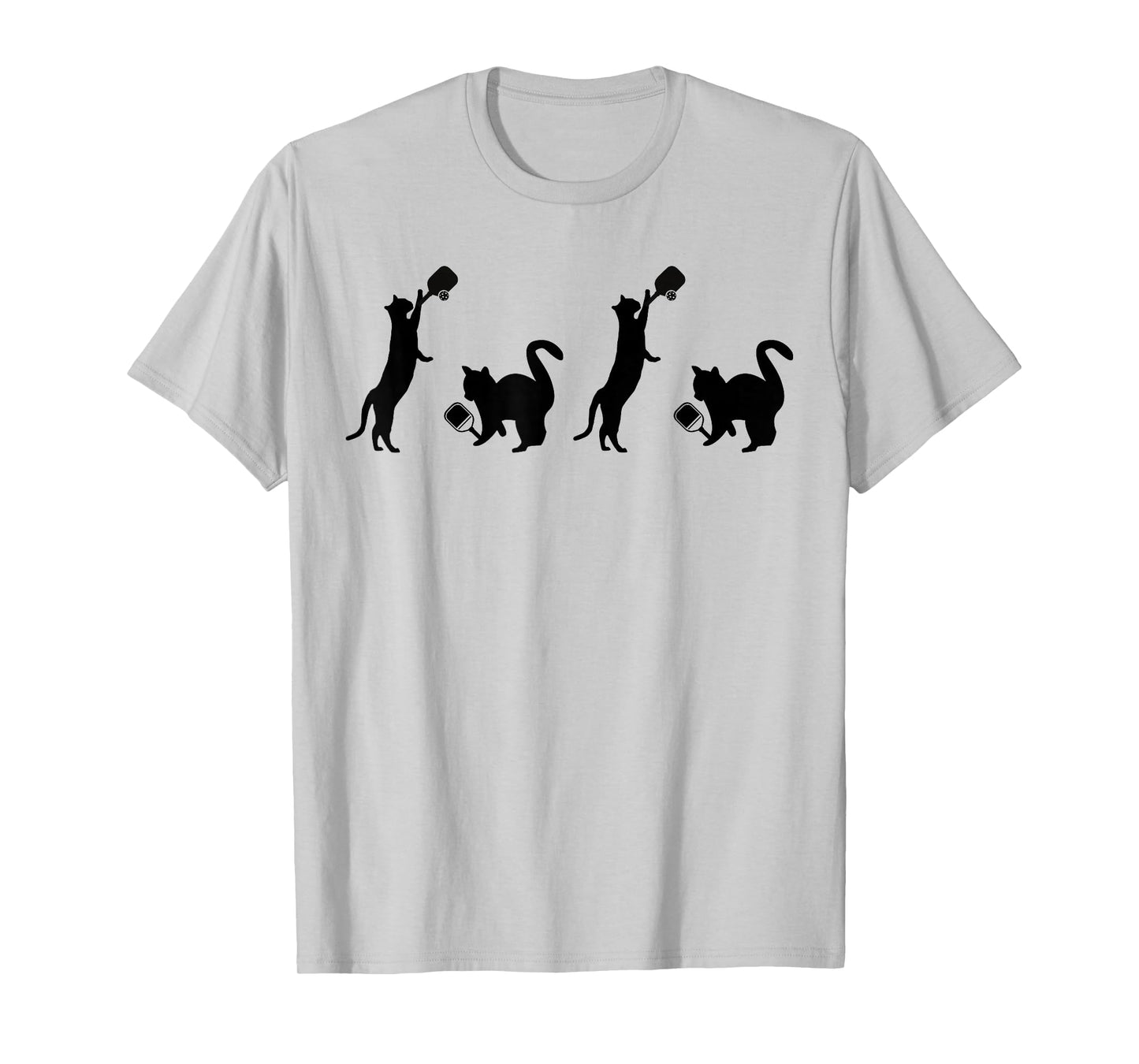 Cats Playing Pickleball Funny Cat Lover Cute Pickleball T-Shirt