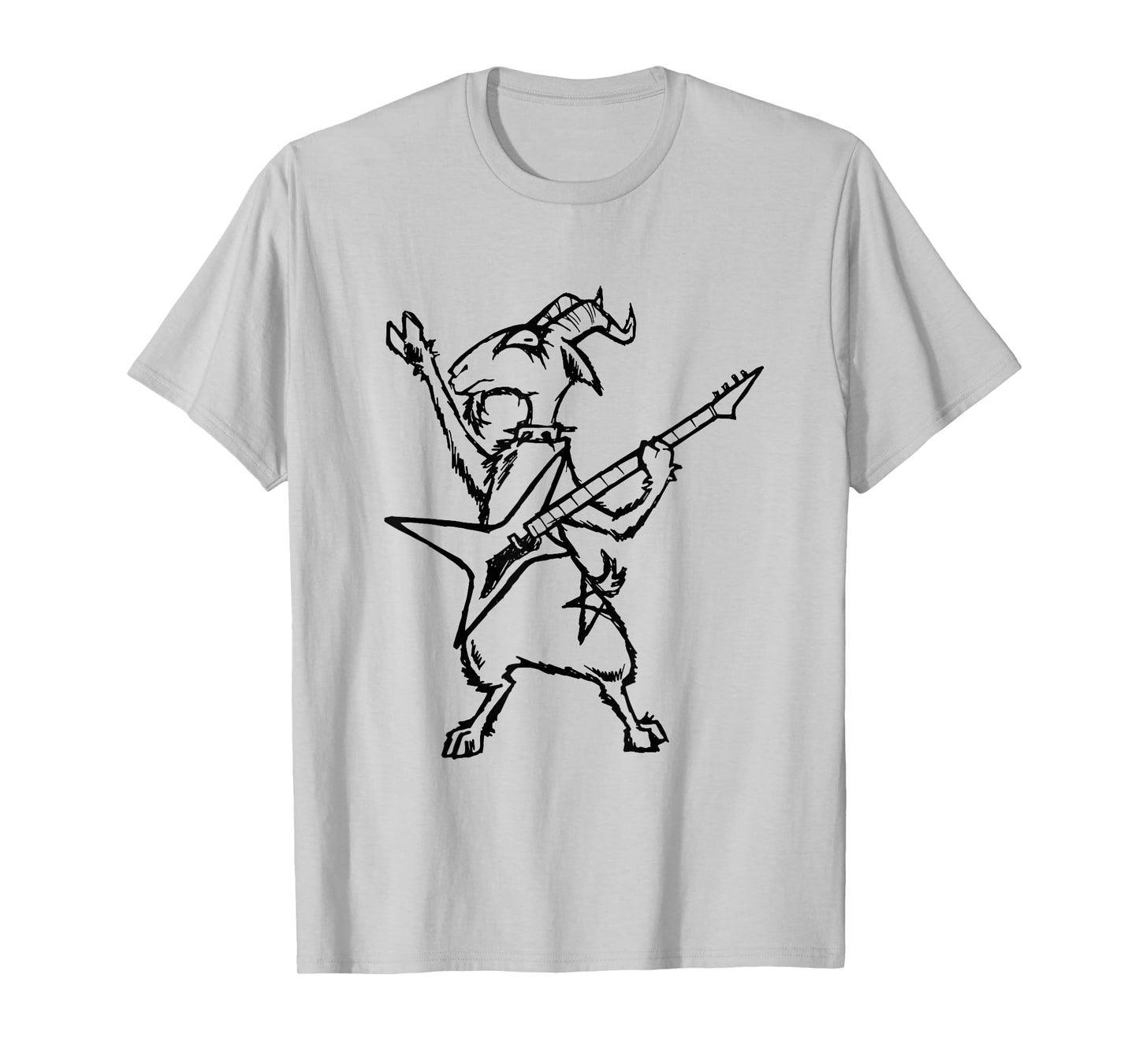 Heavy Metal Band Goat Guitarist Guitar Playing Gothic Gift T-Shirt