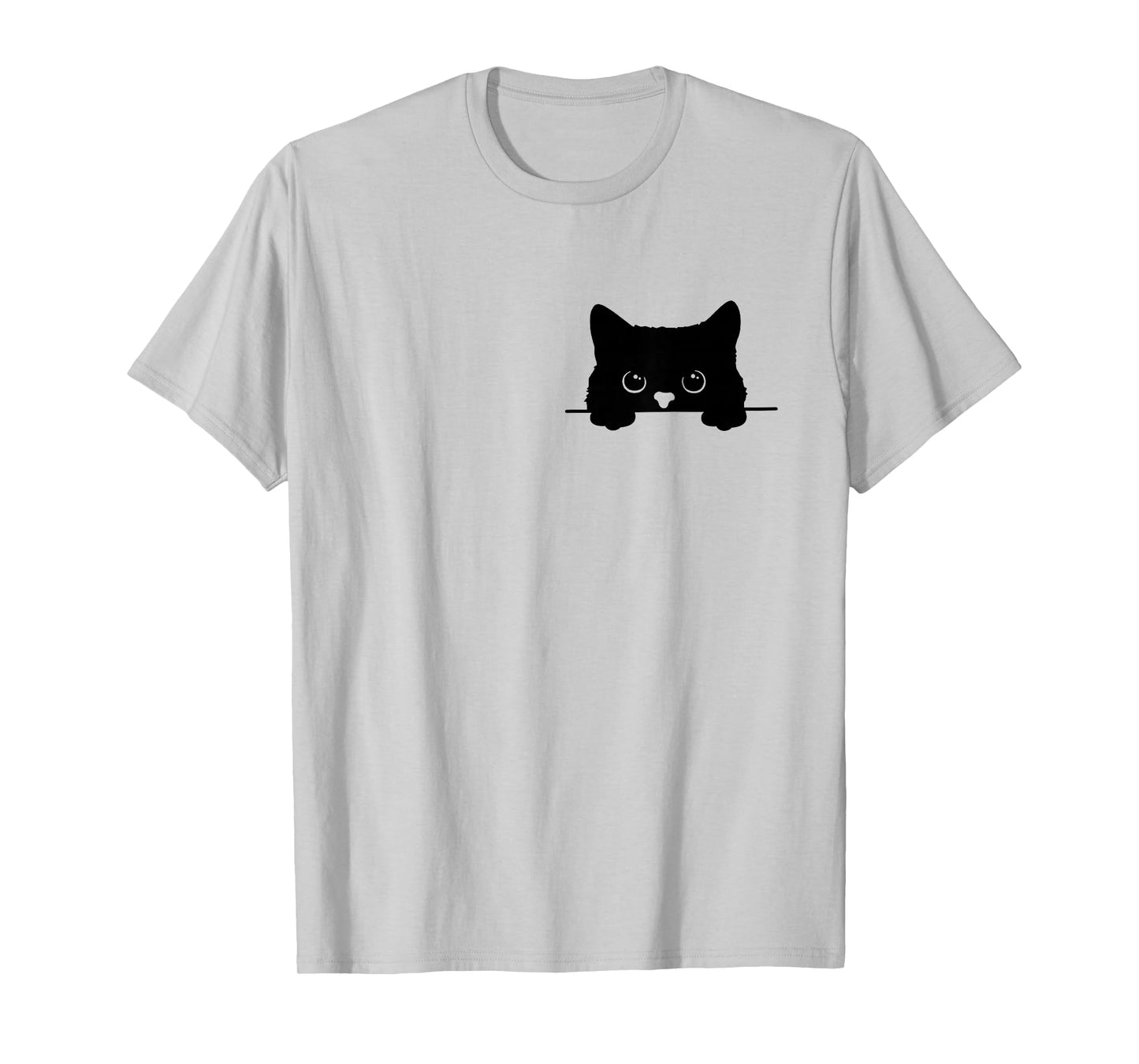 Pocket Black Cat Lover Cat Mom Cat Dad T-Shirt
