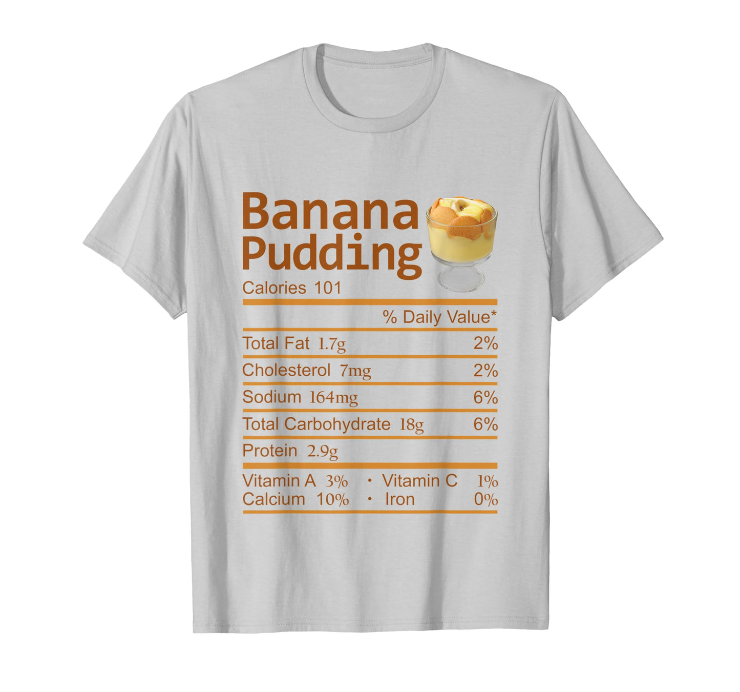 Banana Pudding Nutrition Facts Thanksgiving Costume T-Shirt