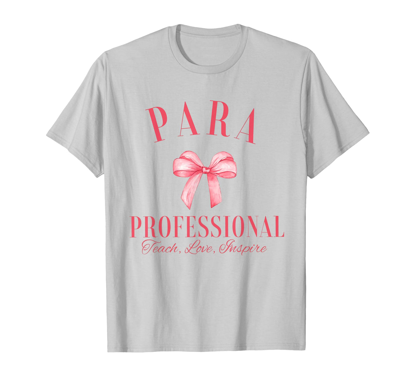 Coquette Bow Paraprofessional School para Squad Teacher Aide T-Shirt
