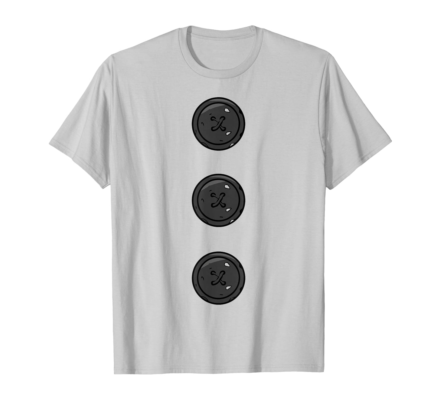 Funny Christmas Snowman Three Black Buttons Xmas Costume T-Shirt