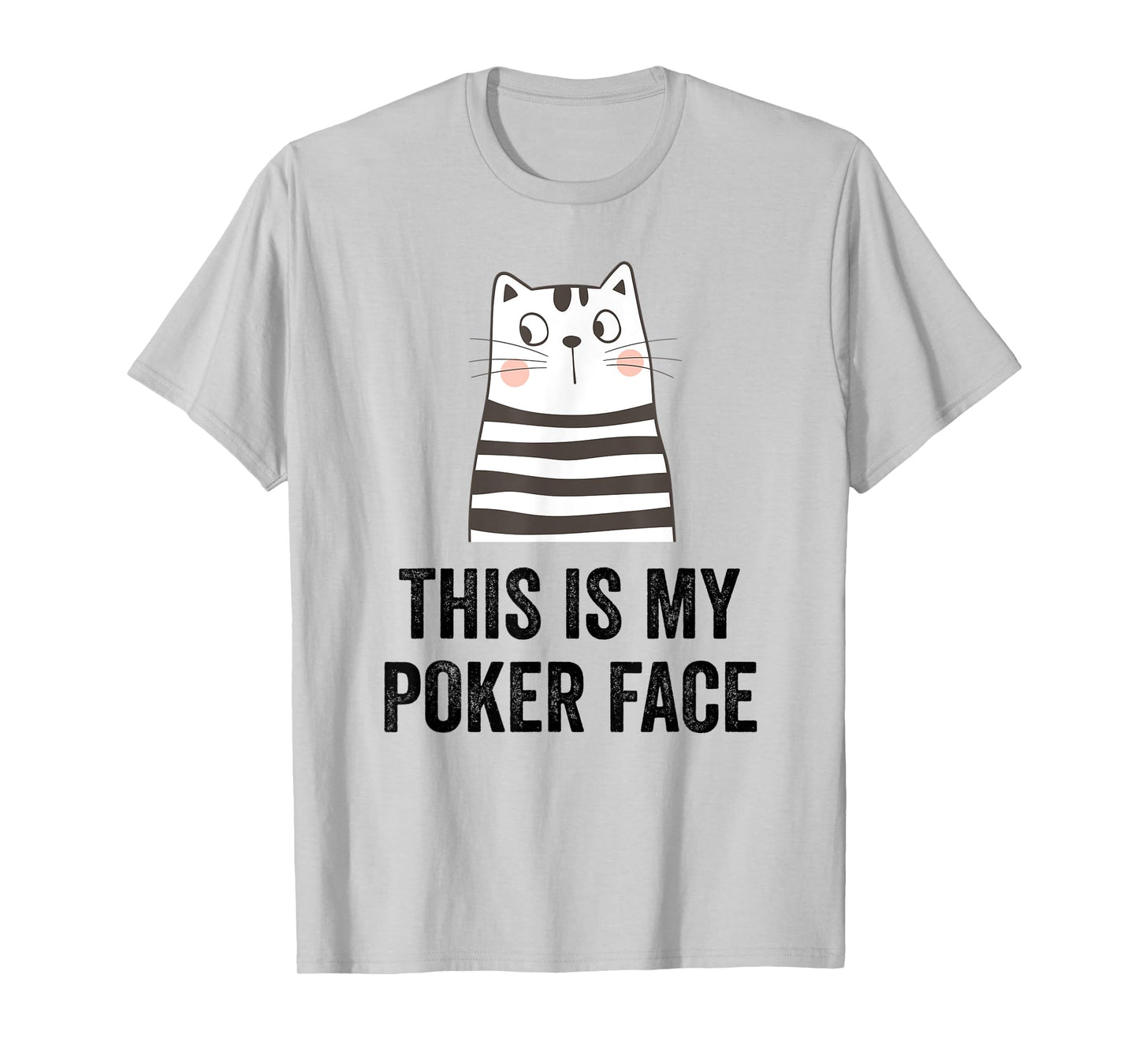 Cat poker player funny cat face cat lover playing cards cats T-Shirt