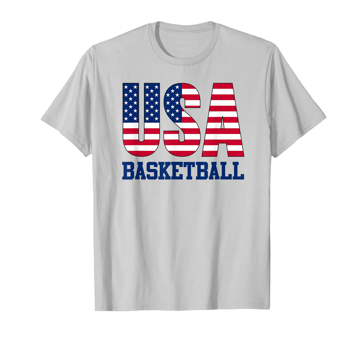 USA with American Flag Basketball Sports T-Shirt