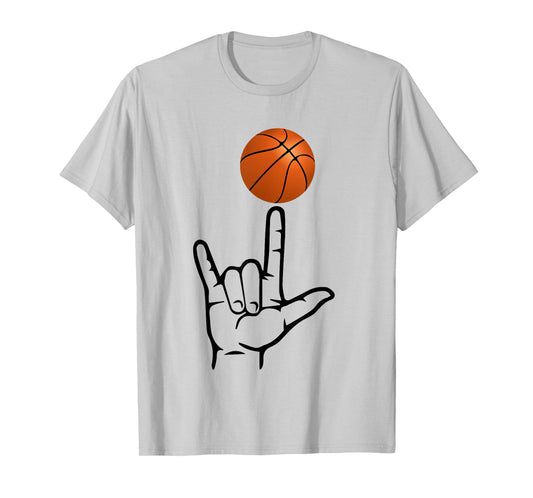 ASL Sign Language Shirt for Basketball Player Deaf Gifts T-Shirt