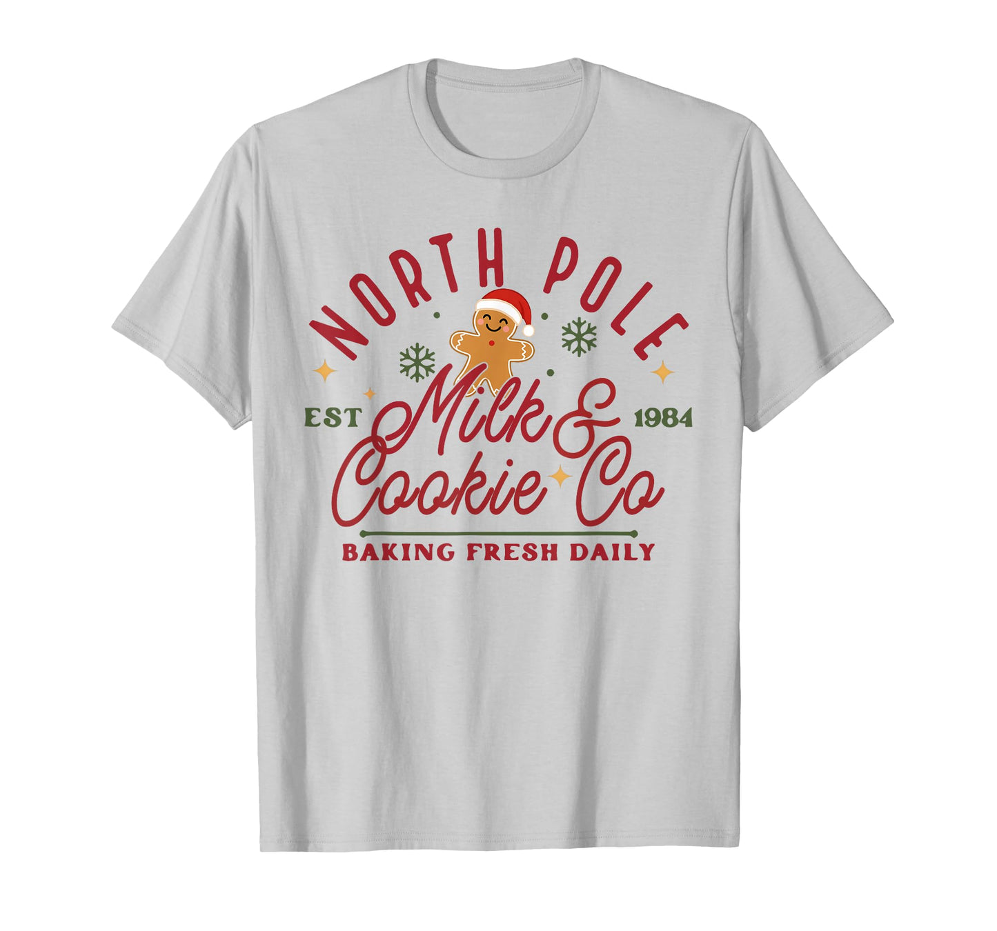 Christmas Milk & Cookie Baking Fresh Daily Pajamas Matching T-Shirt