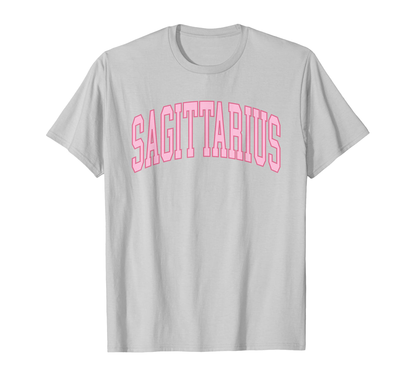 Sagittarius Zodiac Horoscope Pink Preppy Throwback Womens T-Shirt