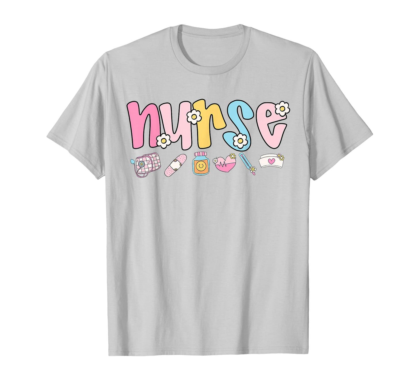 Cute Nurse Retro Nurses RN LPN Women School Life Work Scrub T-Shirt