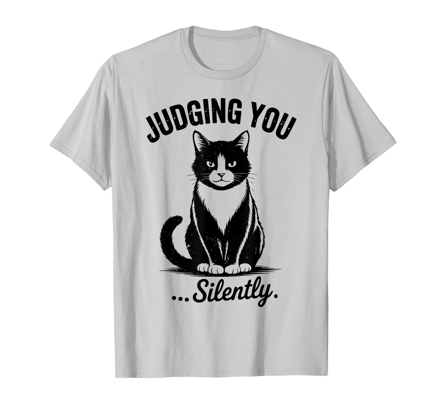 Tuxedo Cat-Shirt Im Judging You Silently Mom Dad Men Funny T-Shirt