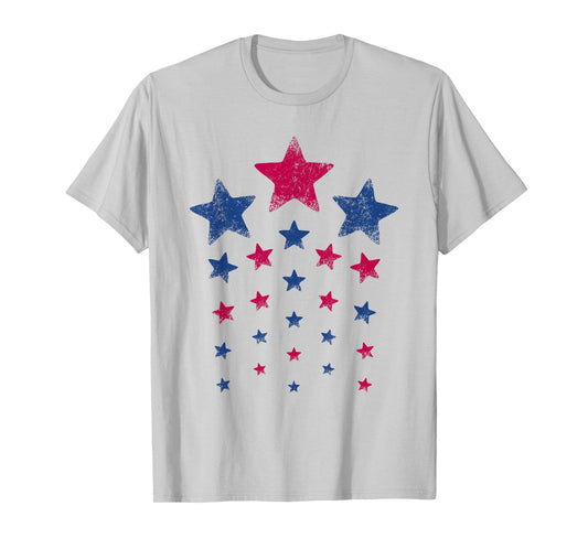 4th of July Women Men Kids Cute USA Patriotic Stars T-Shirt