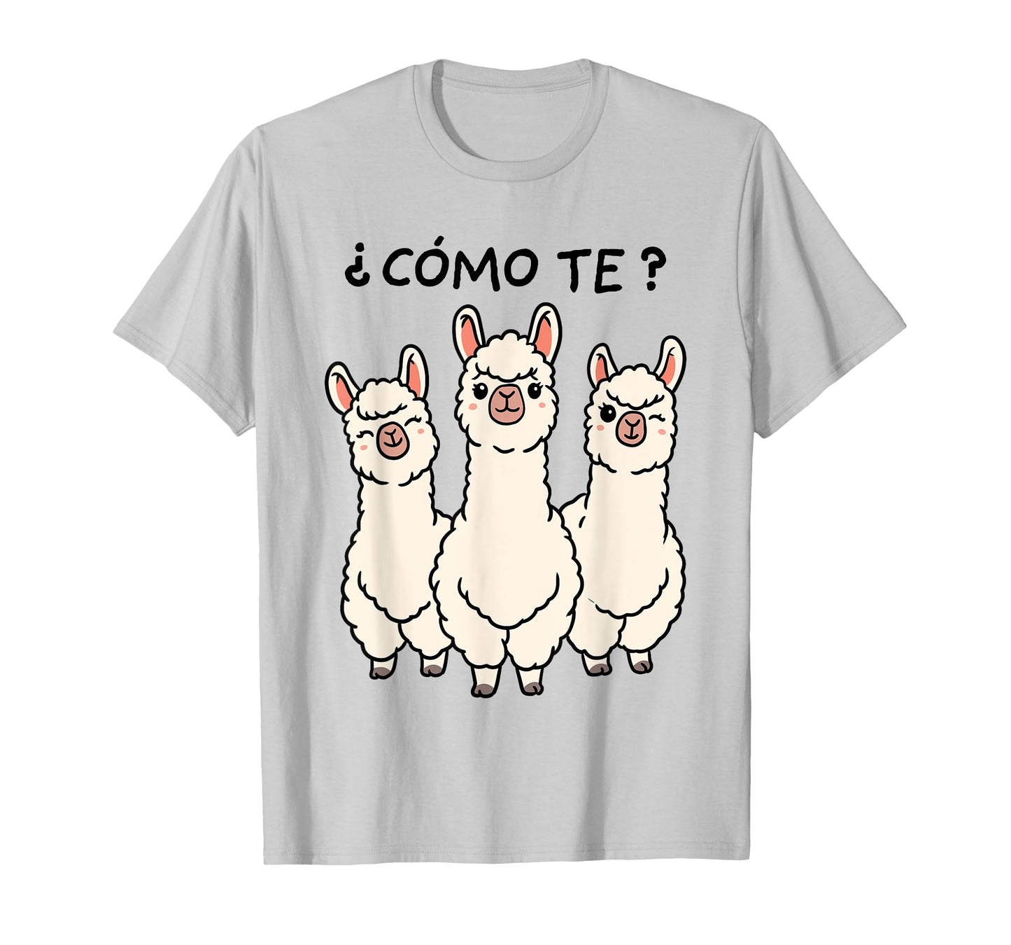 Como Te Llamas Shirt Funny Llama Spanish Teacher Joke Men Women Kids T-Shirt